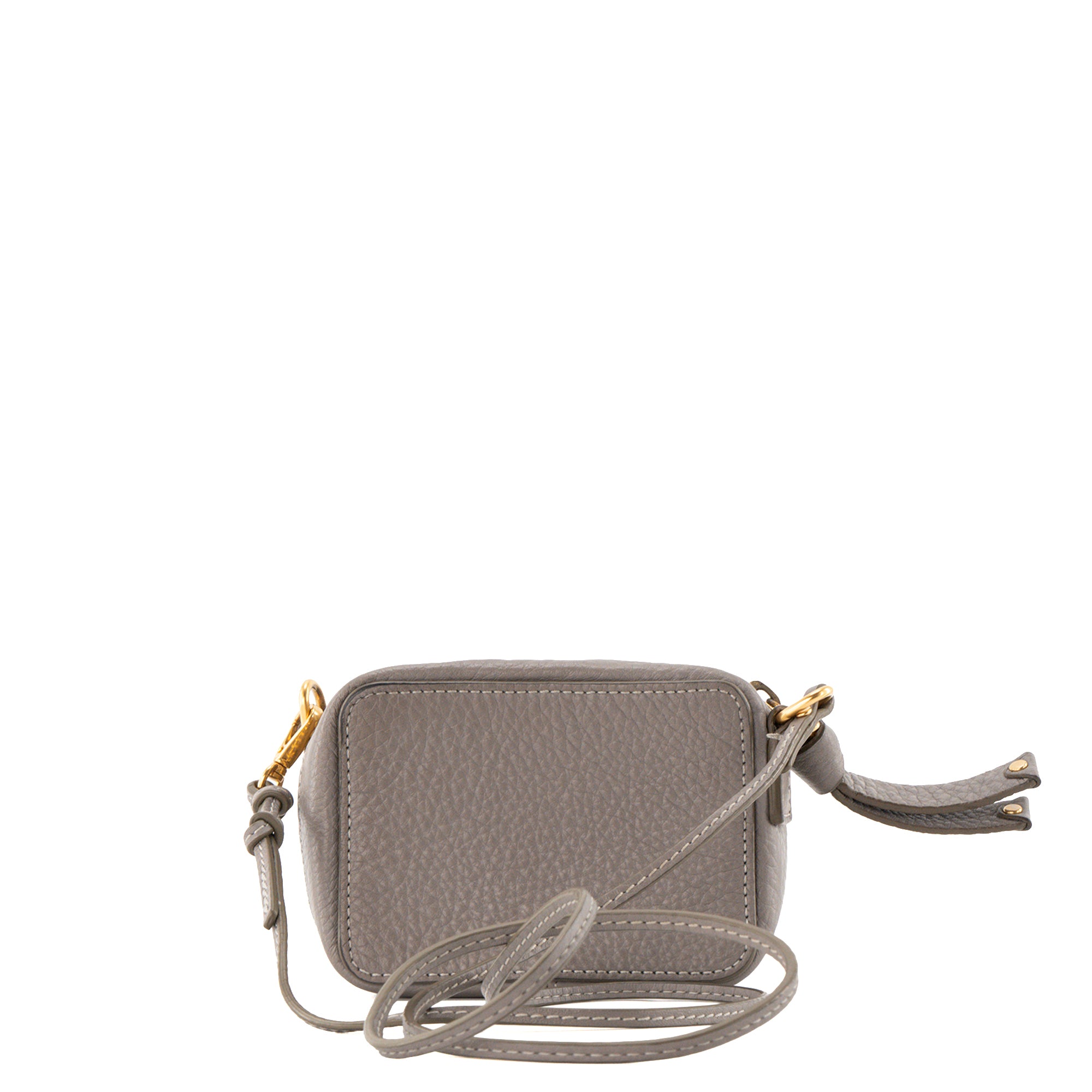 CHLOÉ - Sac à bandoulière Marcie mini Chloé en cuir grainé gris