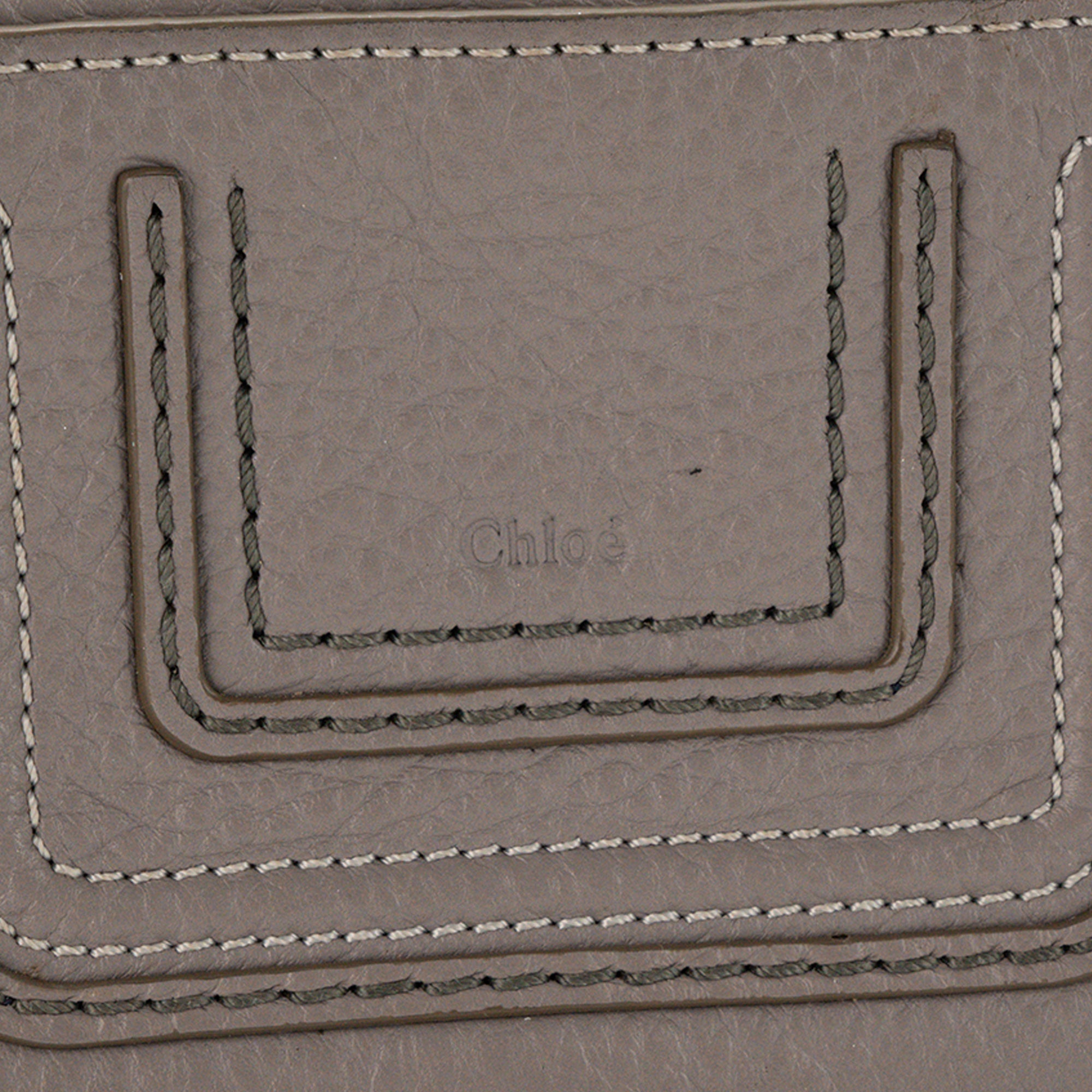 CHLOÉ - Sac à bandoulière Marcie mini Chloé en cuir grainé gris