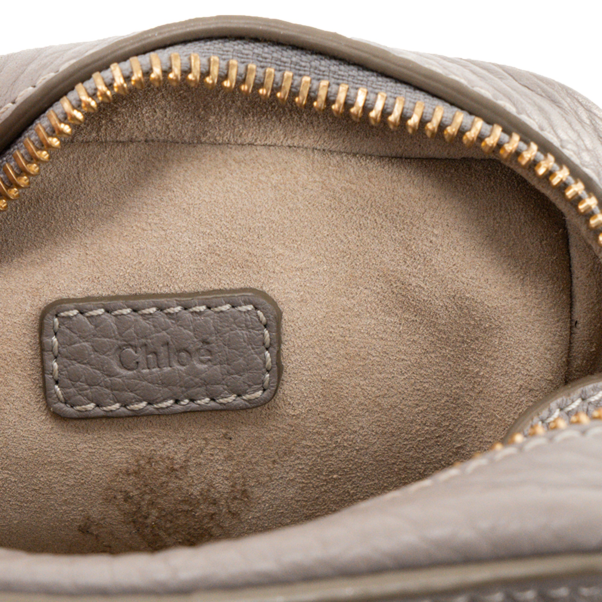 CHLOÉ - Sac à bandoulière Marcie mini Chloé en cuir grainé gris