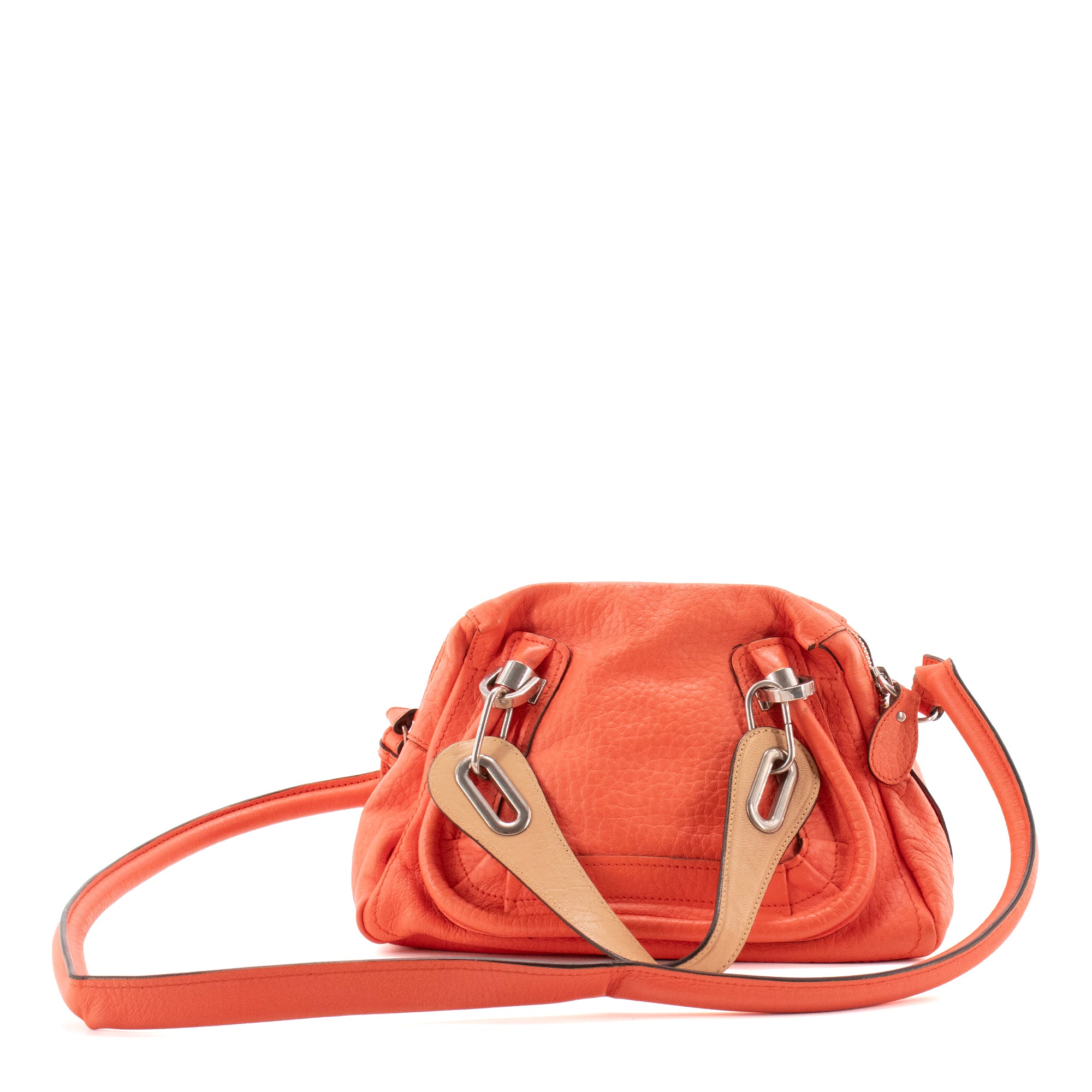 CHLOÉ - Sac à bandoulière Paraty small Chloé en cuir corail