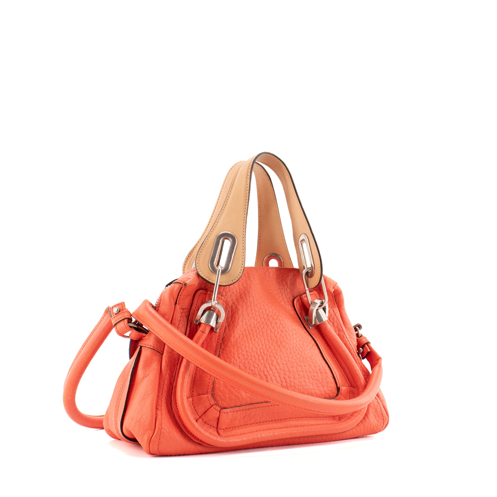 CHLOÉ - Sac à bandoulière Paraty small Chloé en cuir corail
