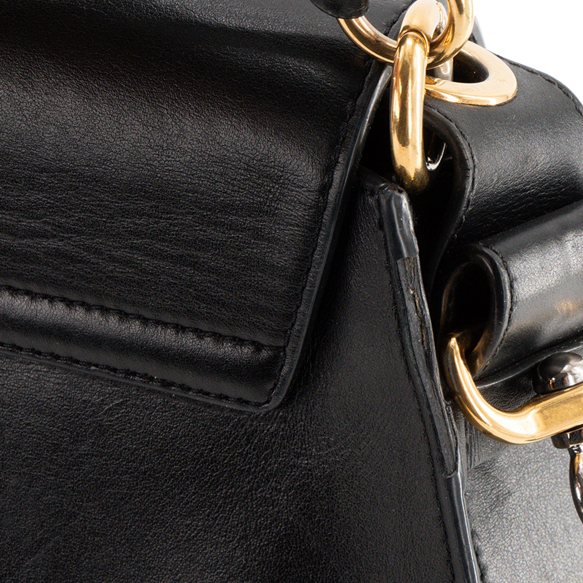 CHLOÉ - Sac à bandoulière Tess Chloé en cuir lisse noir