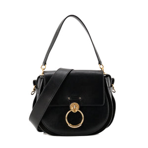 CHLOÉ - Sac à bandoulière Tess Chloé en cuir lisse noir