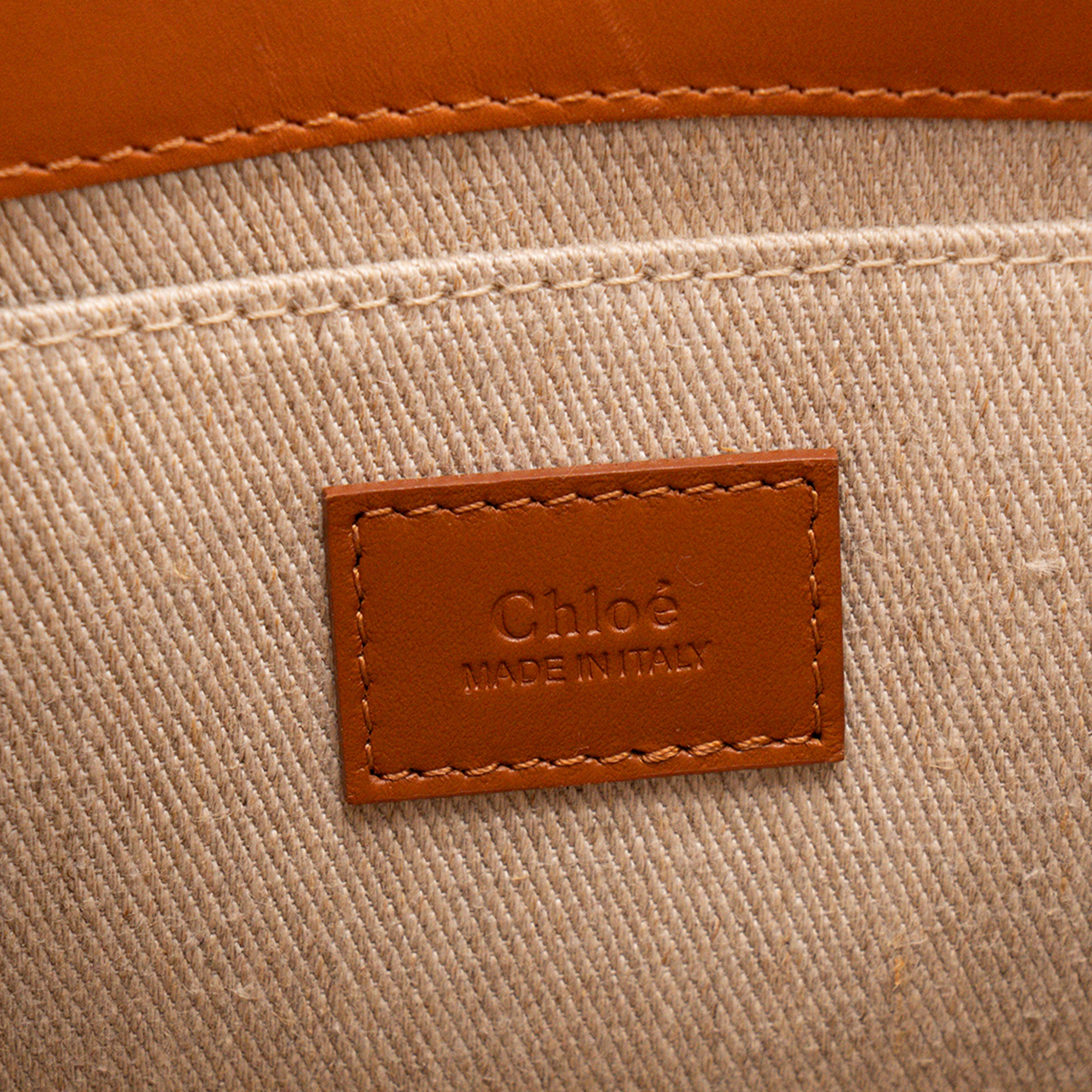CHLOÉ - Sac à bandoulière Woody Small Chloé en cuir lisse camel
