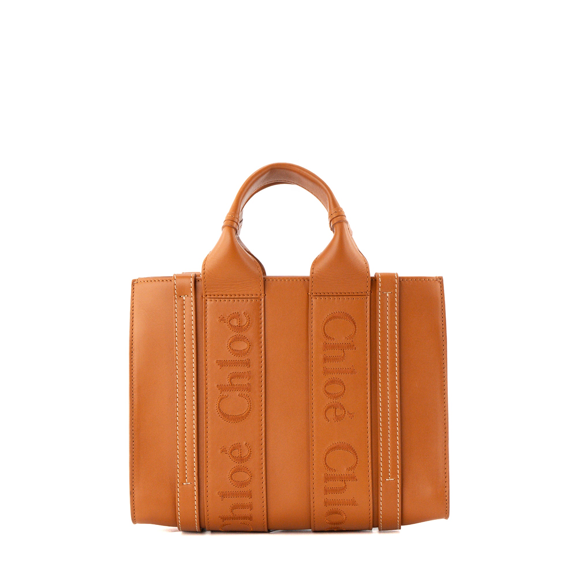 CHLOÉ - Sac à bandoulière Woody Small Chloé en cuir lisse camel