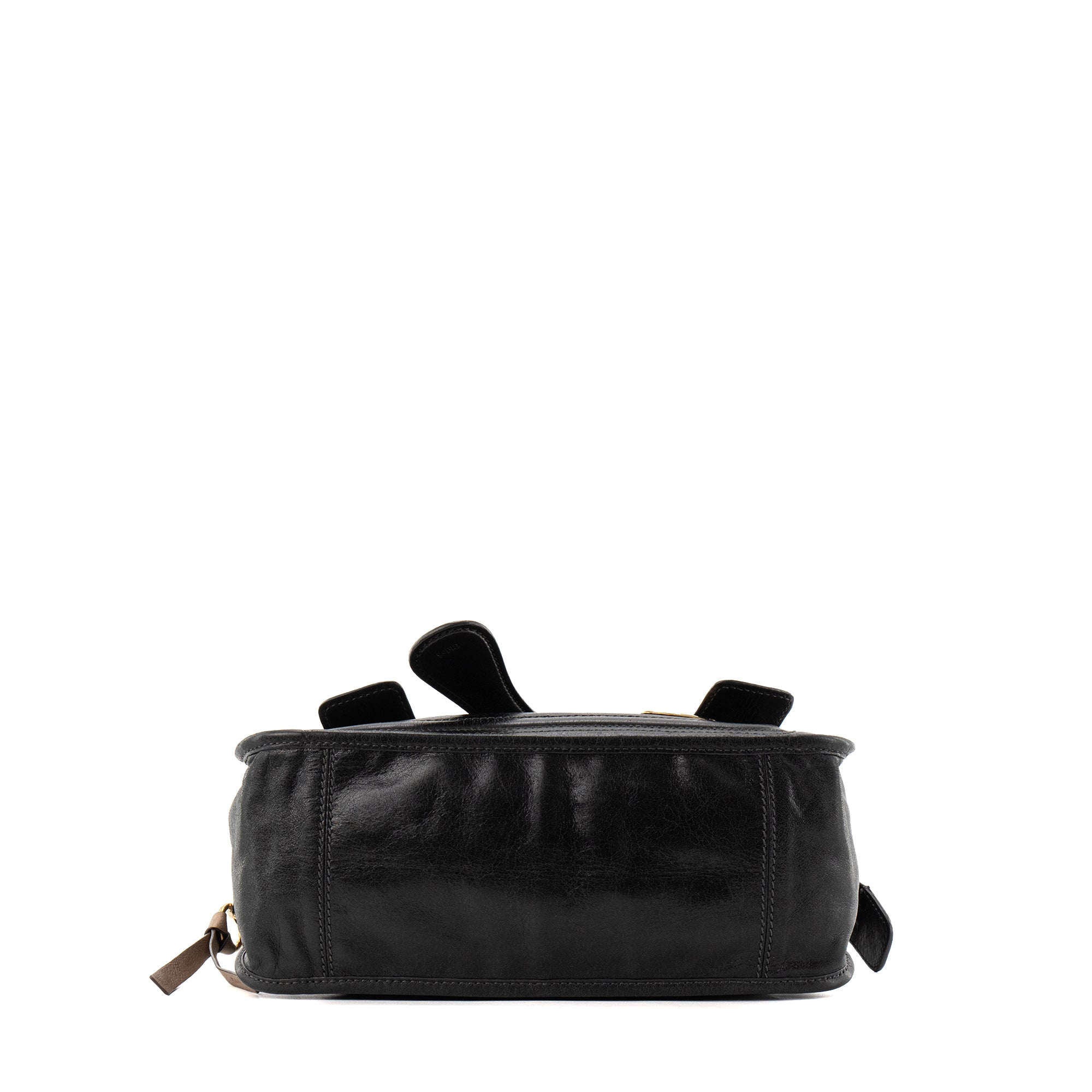 CHLOÉ - Sac à épaule Bay Chloé en cuir froissé noir