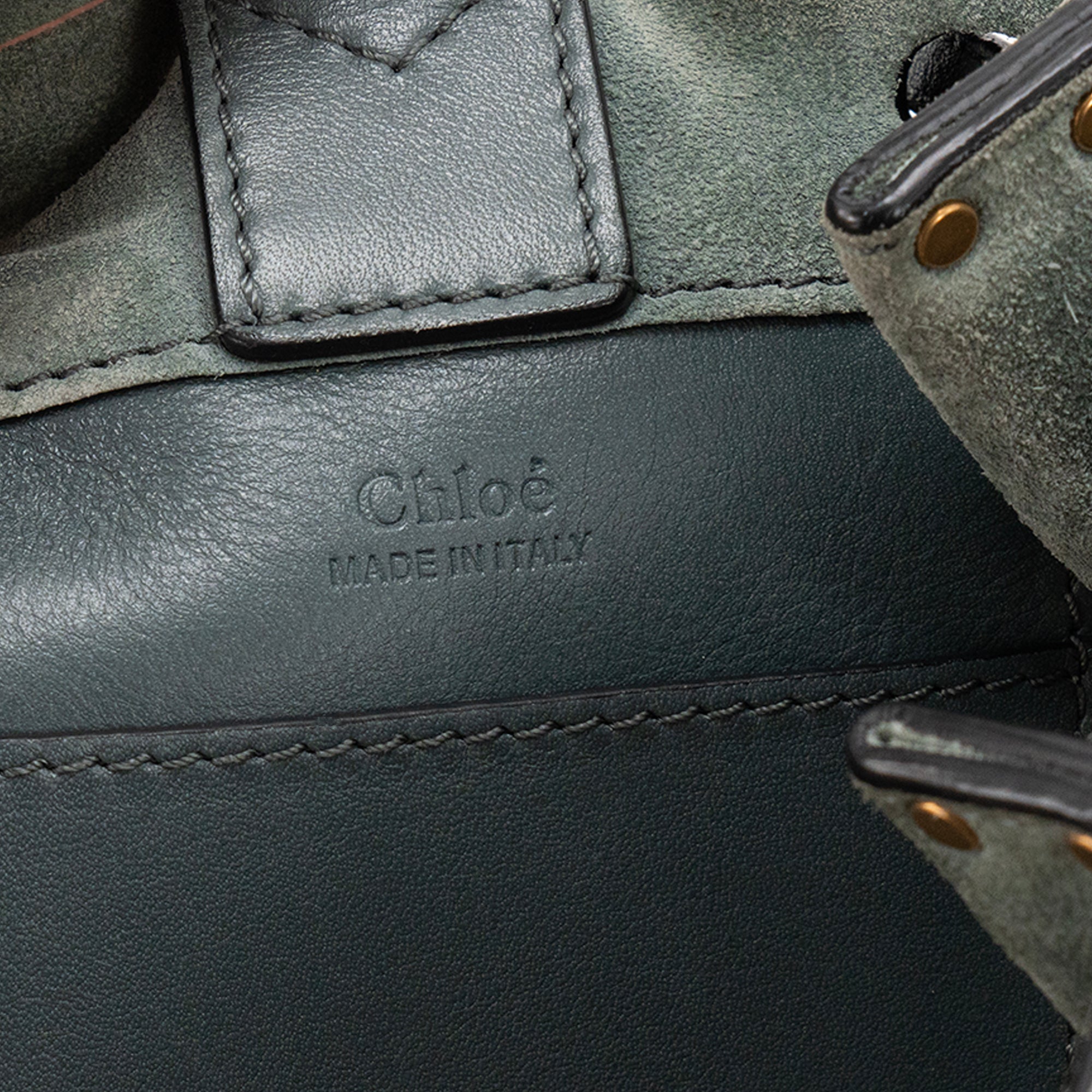 CHLOÉ - Sac à épaule Inez Chloé en Suède vert d’eau