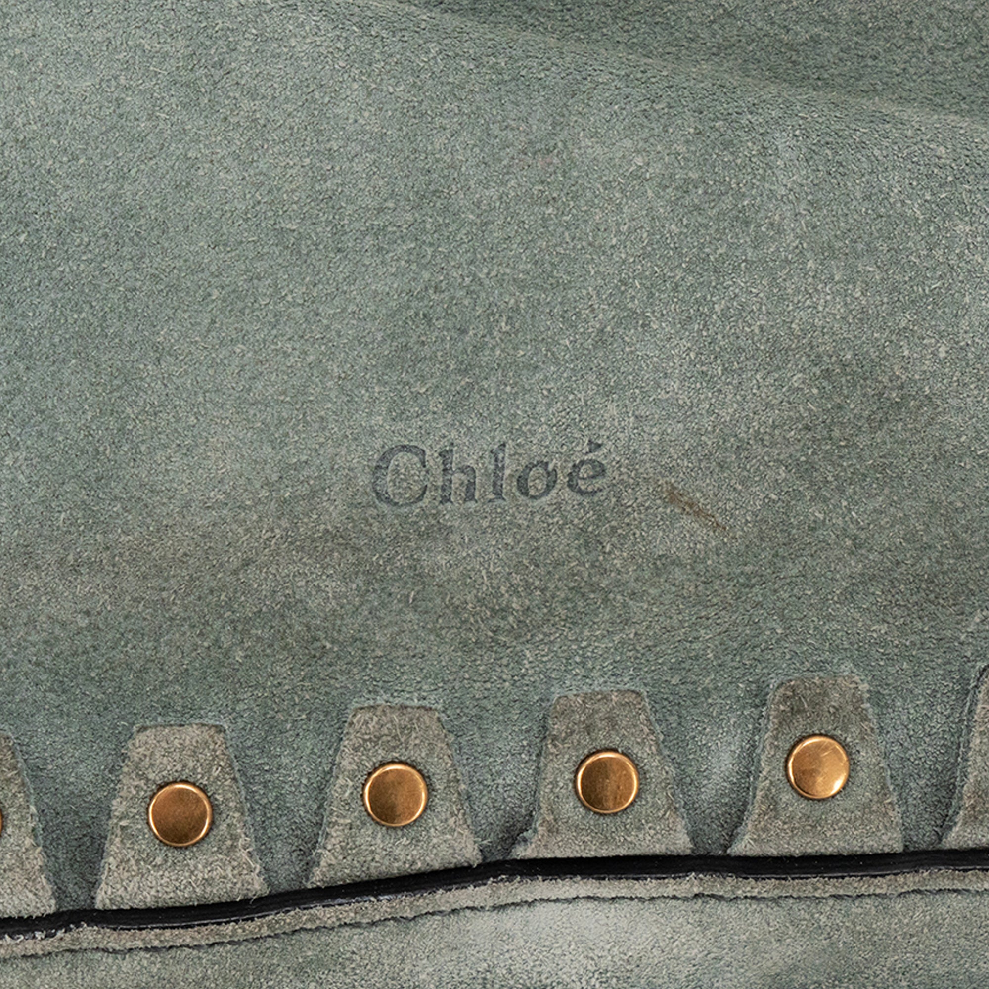 CHLOÉ - Sac à épaule Inez Chloé en Suède vert d’eau