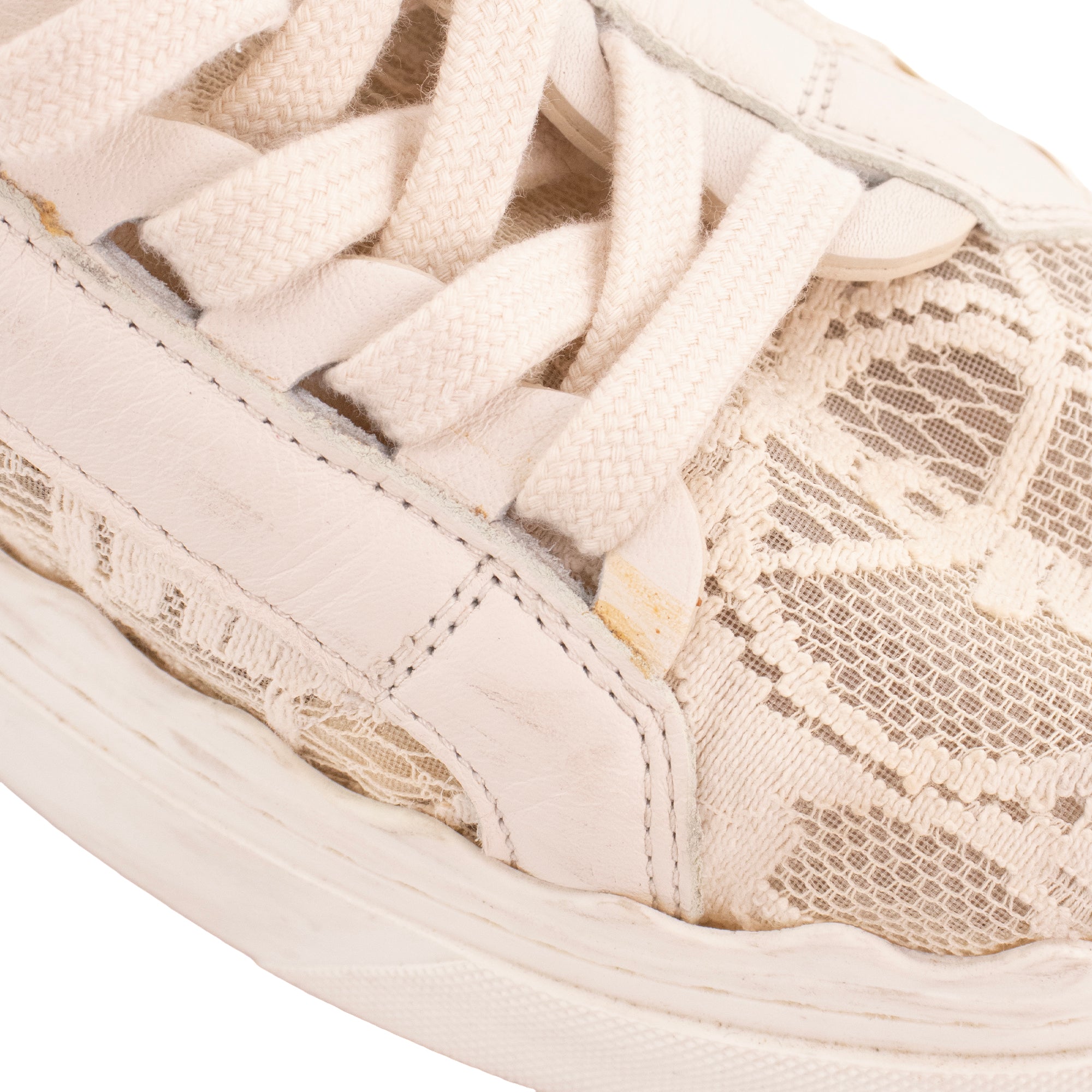 CHLOÉ - Sneakers Lauren Chloé en dentelle beige (T37)
