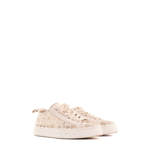 CHLOÉ - Sneakers Lauren Chloé en dentelle beige (T37)
