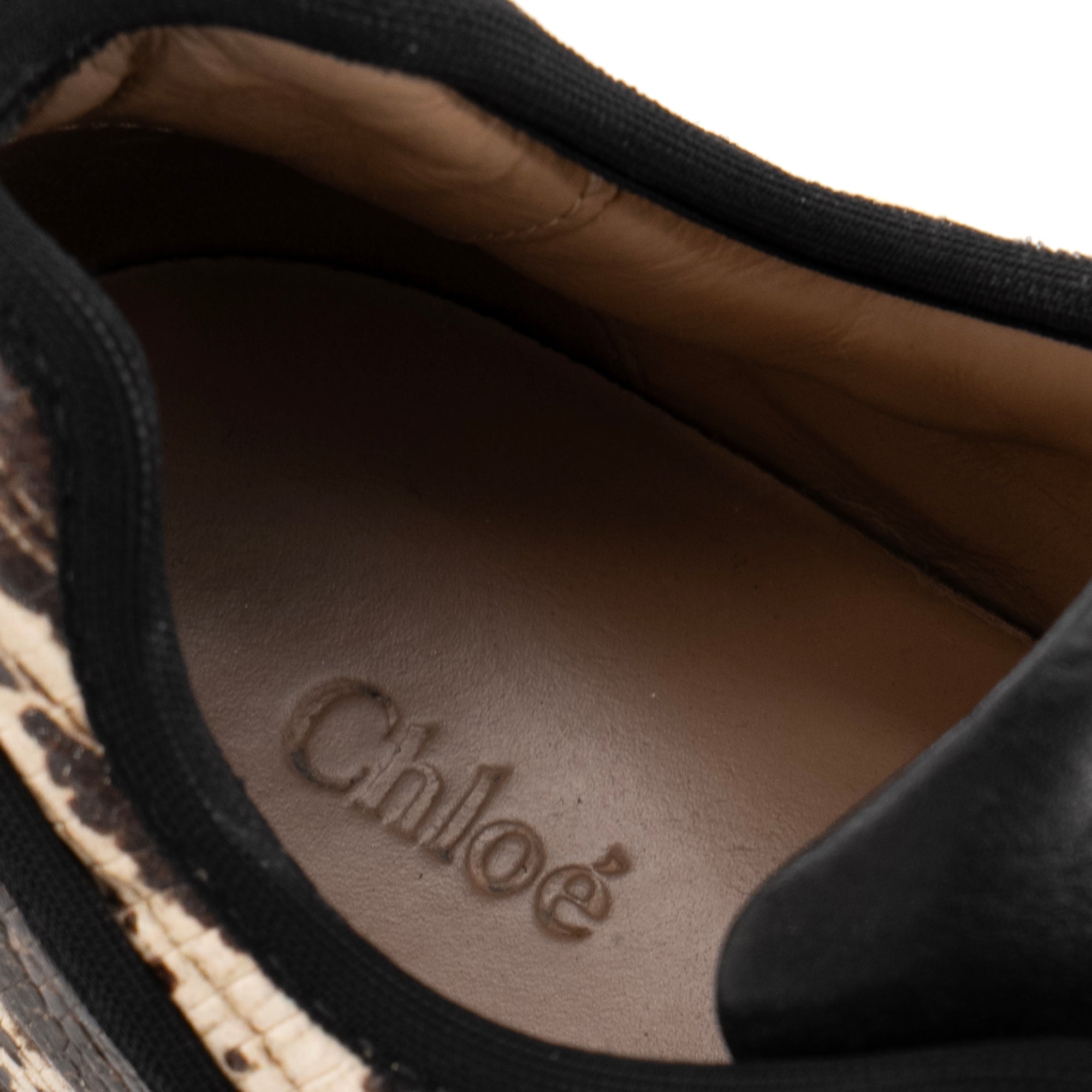 CHLOÉ - Sneakers Sonnie Chloé en cuir motif python (T36)