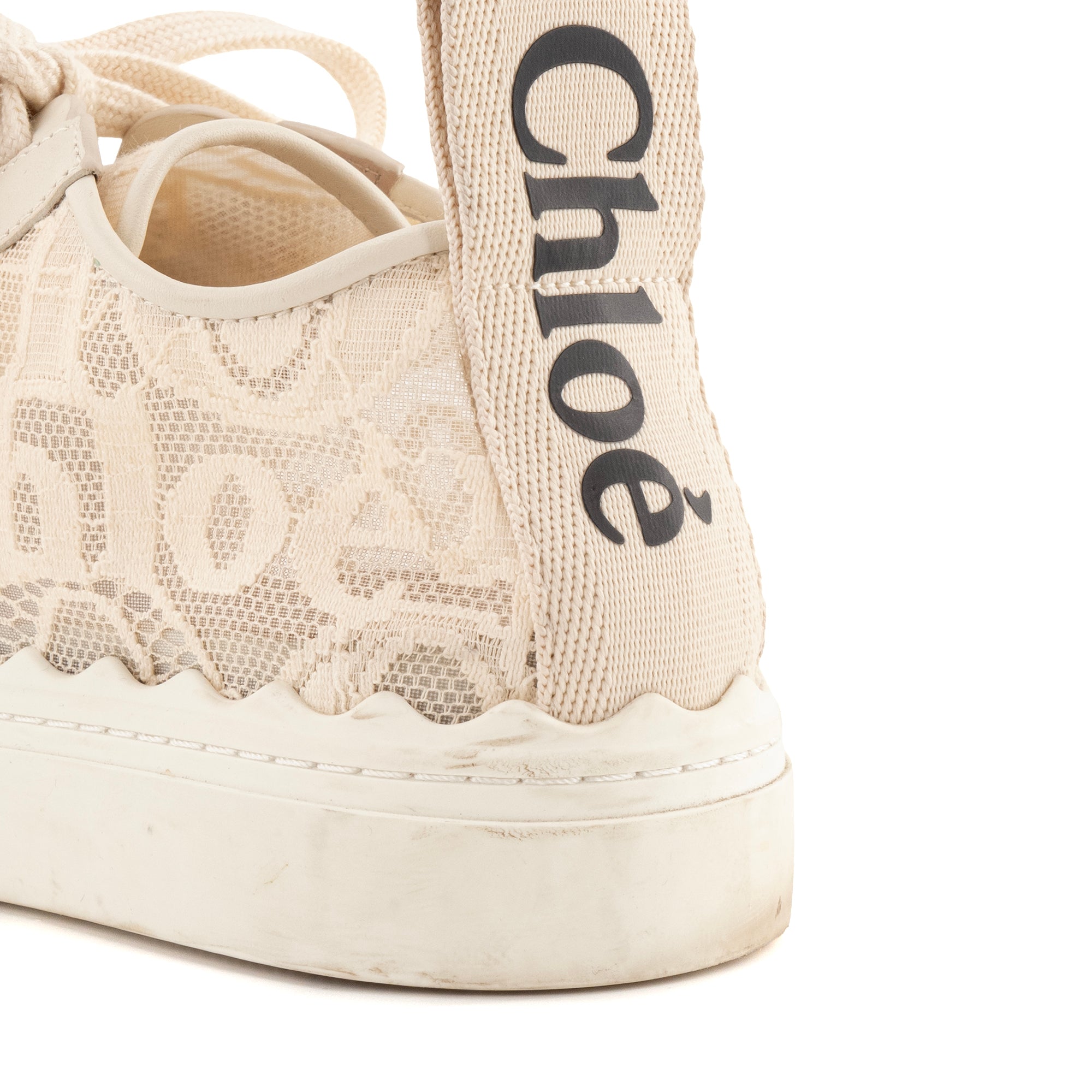 CHLOÉ - Sneakers Lauren Chloé en dentelle blanche (T40)