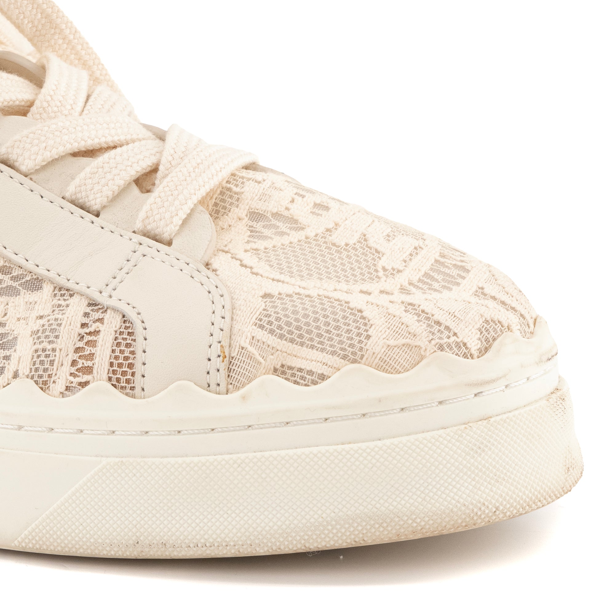 CHLOÉ - Sneakers Lauren Chloé en dentelle blanche (T40)