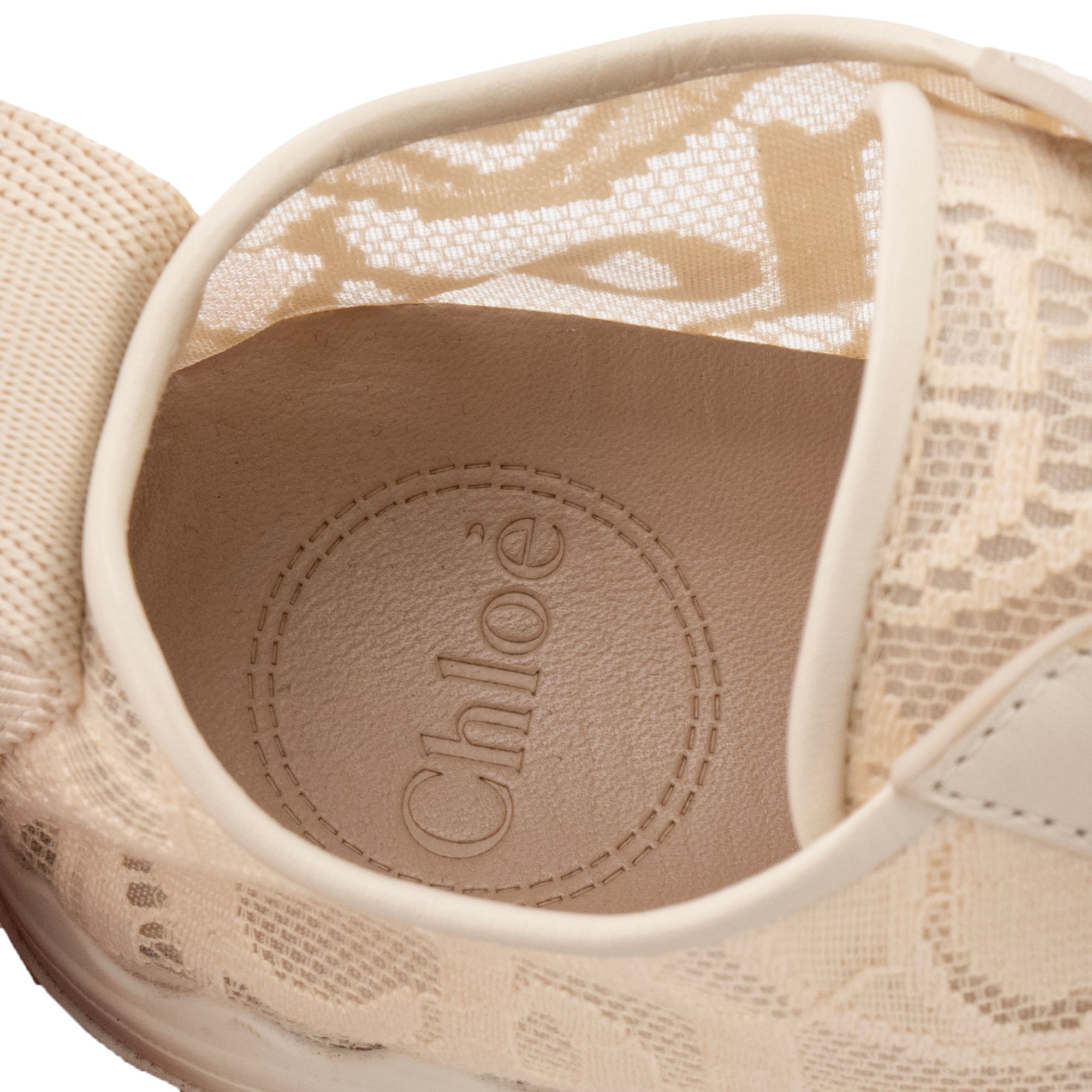 CHLOÉ - Sneakers Lauren Chloé en dentelle blanche (T40)
