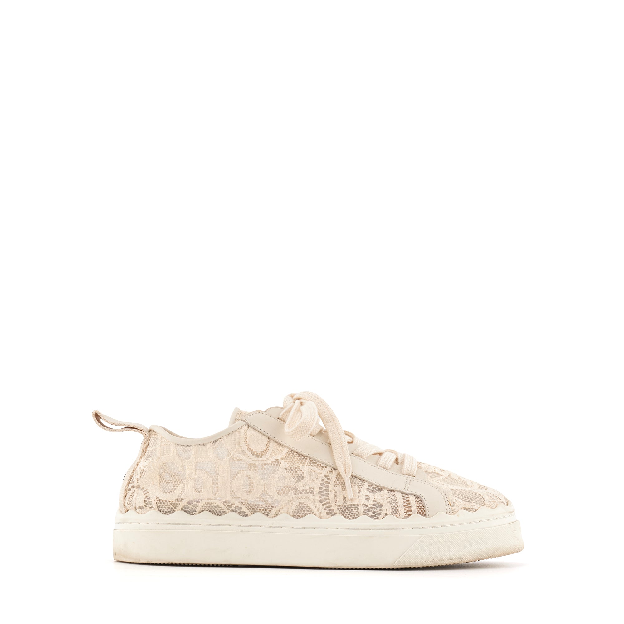 CHLOÉ - Sneakers Lauren Chloé en dentelle blanche (T40)