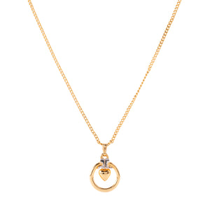 COURRÈGES - Collier coeur Courrèges en métal doré