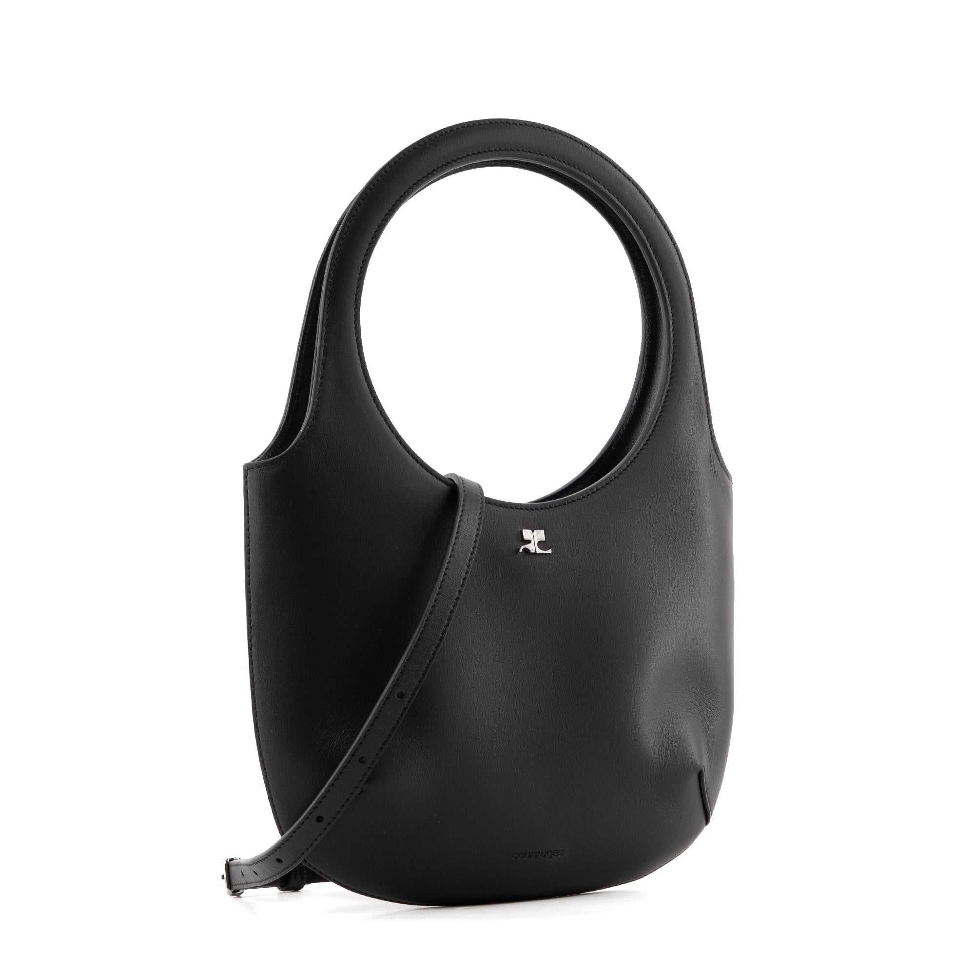 COURRÈGES - Sac à bandoulière Holy Courrèges en cuir noir