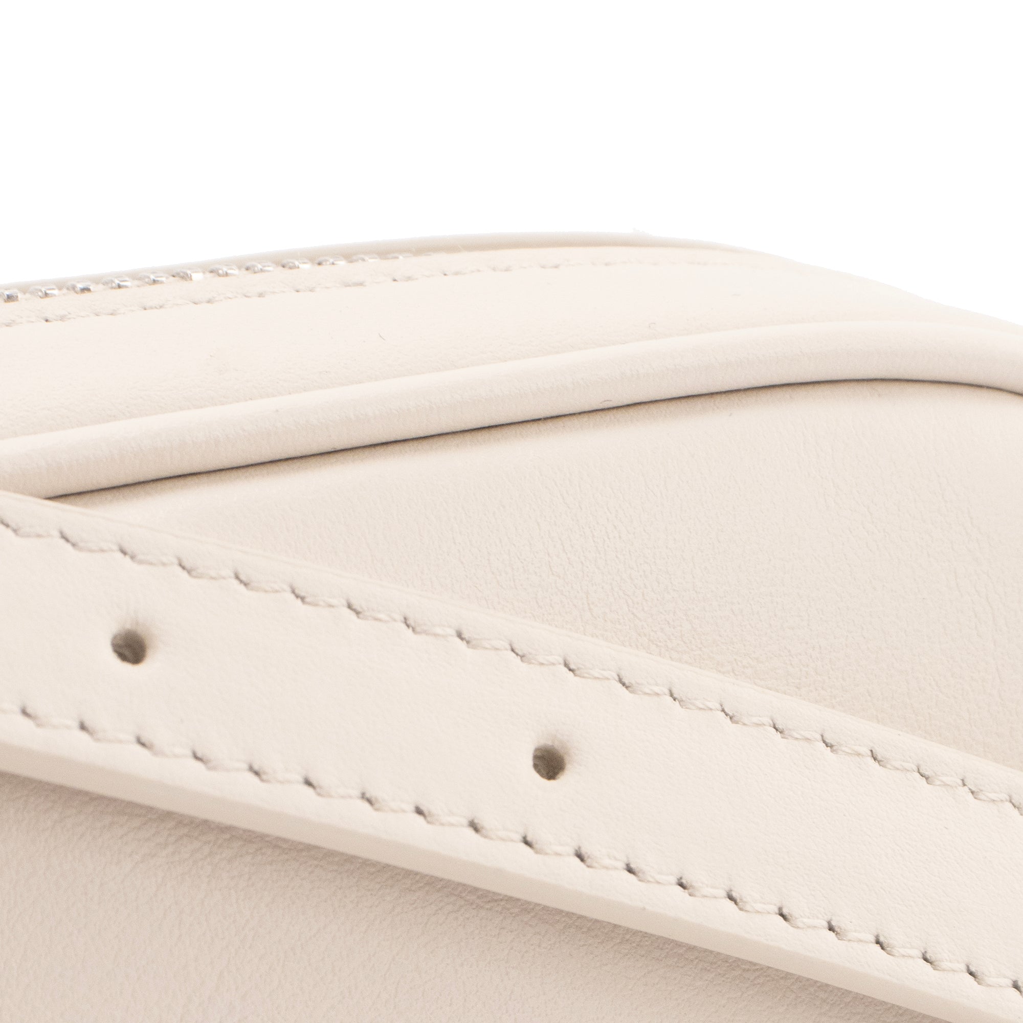 COURRÈGES - Sac à épaule Réédition Courrèges en cuir lisse beige