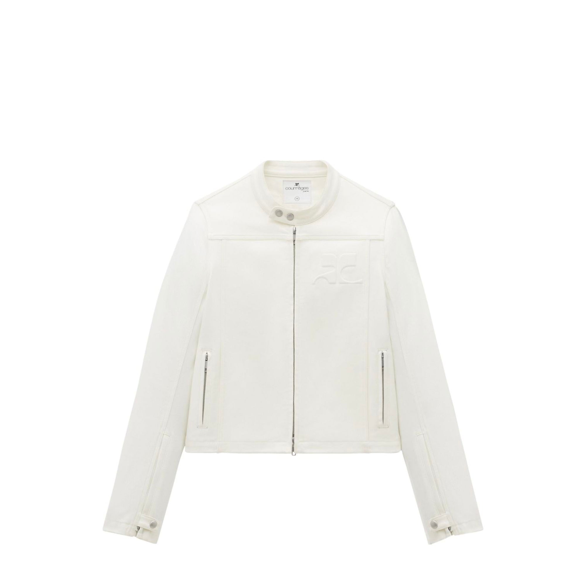 COURRÈGES - Veste Ré-édition Courrèges en coton écru (T48)