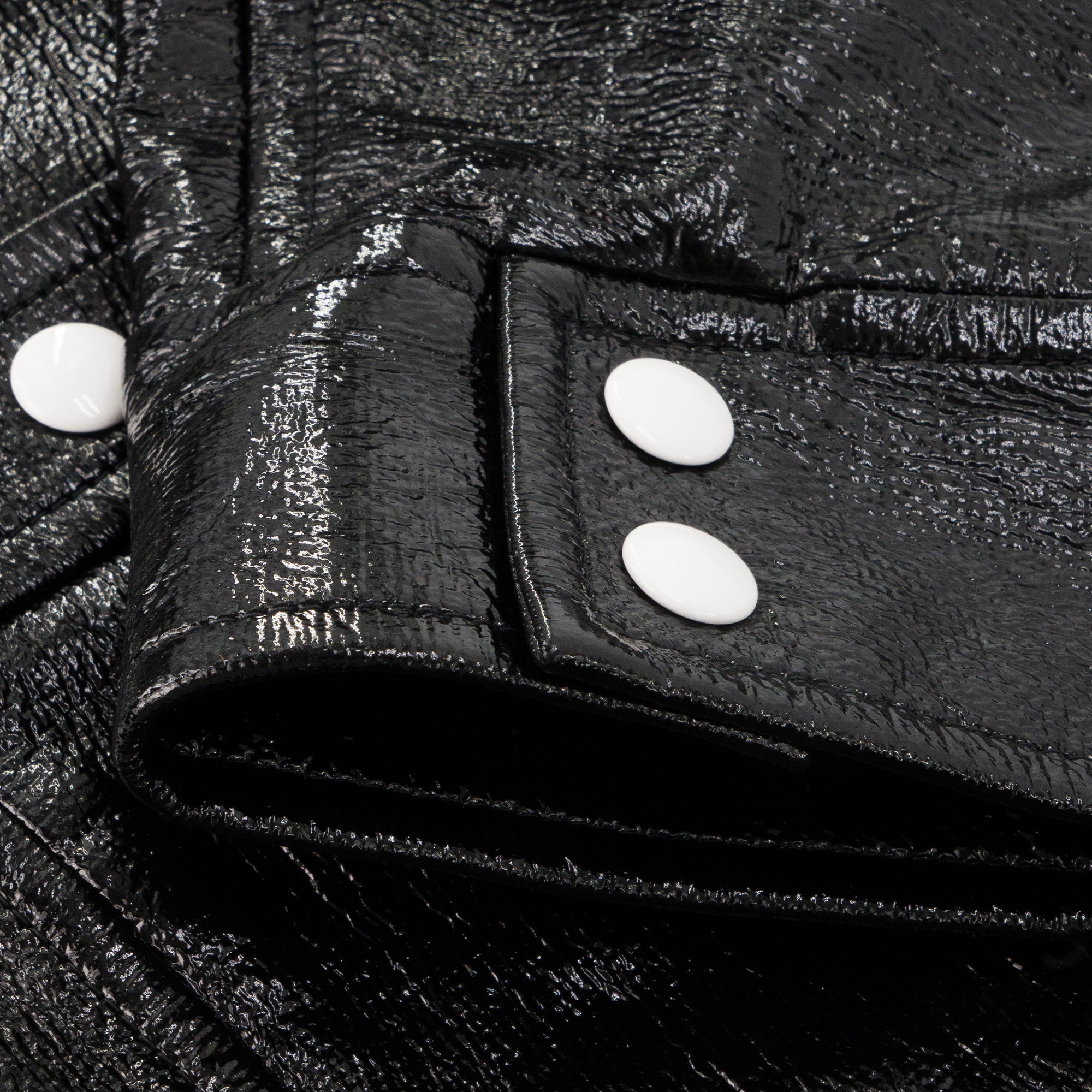 COURRÈGES - Veste Réédition Courrèges en vinyle noir T46 (T40 FR)