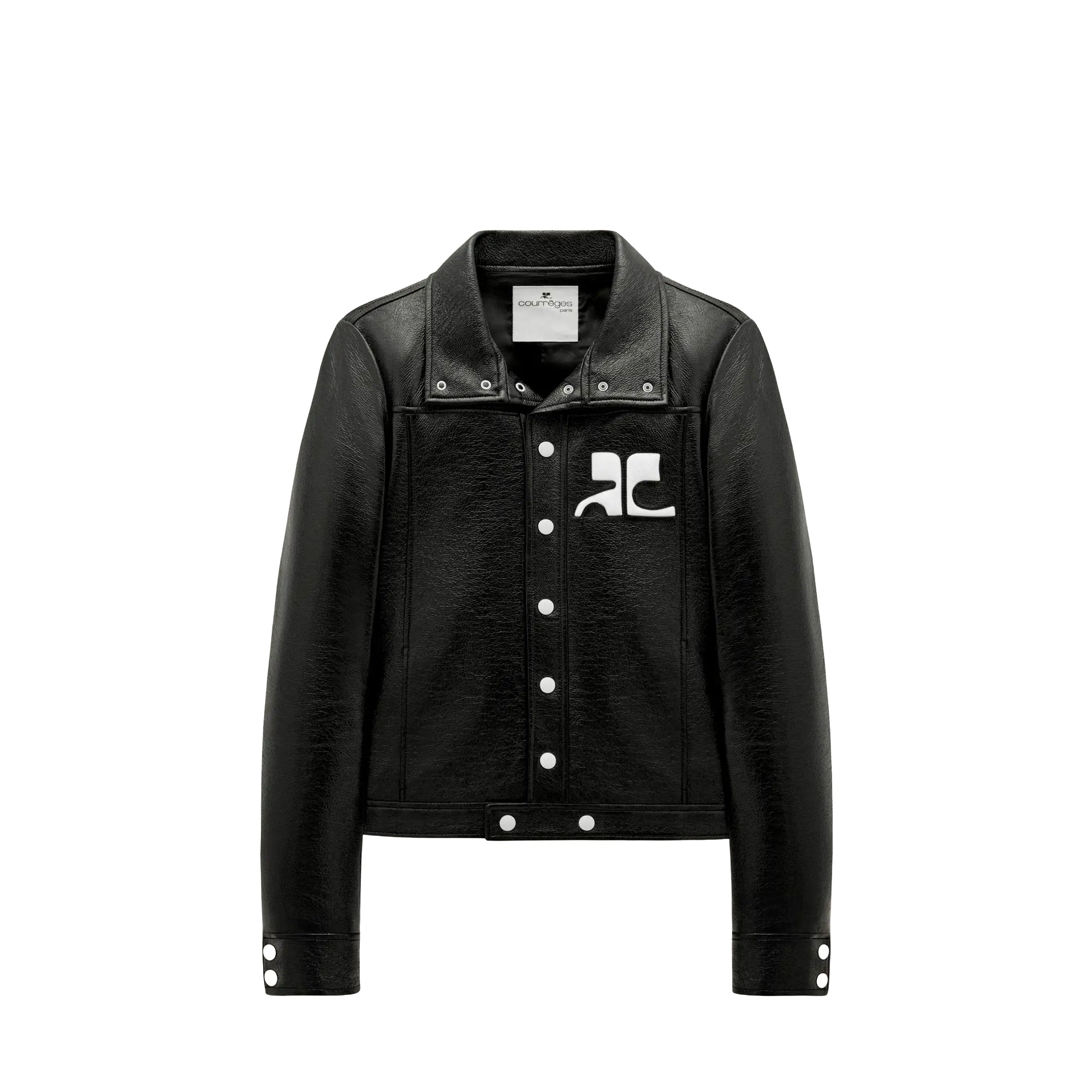 COURRÈGES - Veste Réédition Courrèges en vinyle noir T46 (T40 FR)