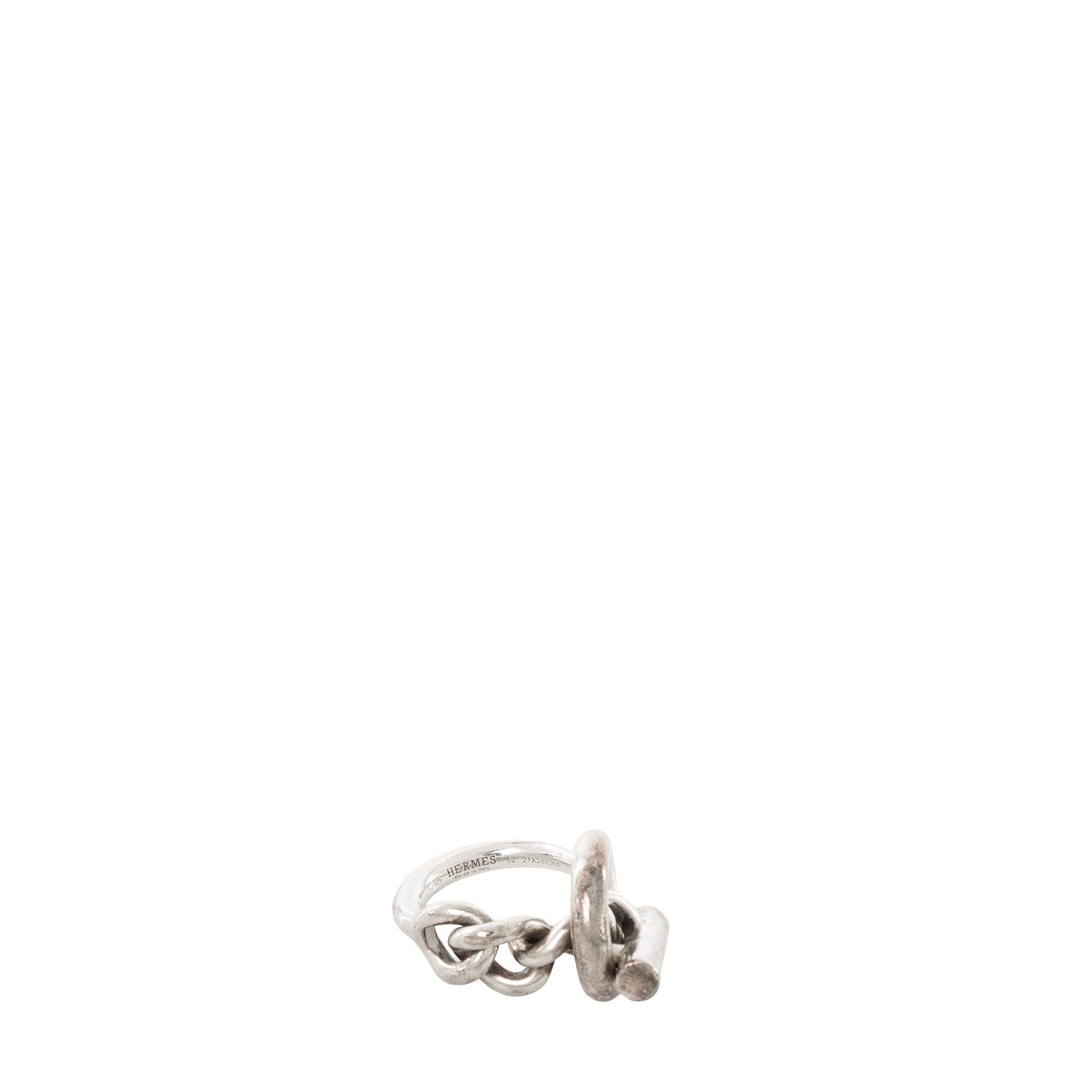 HERMÈS - Bague Croisette GM Hermès en argent (T52)