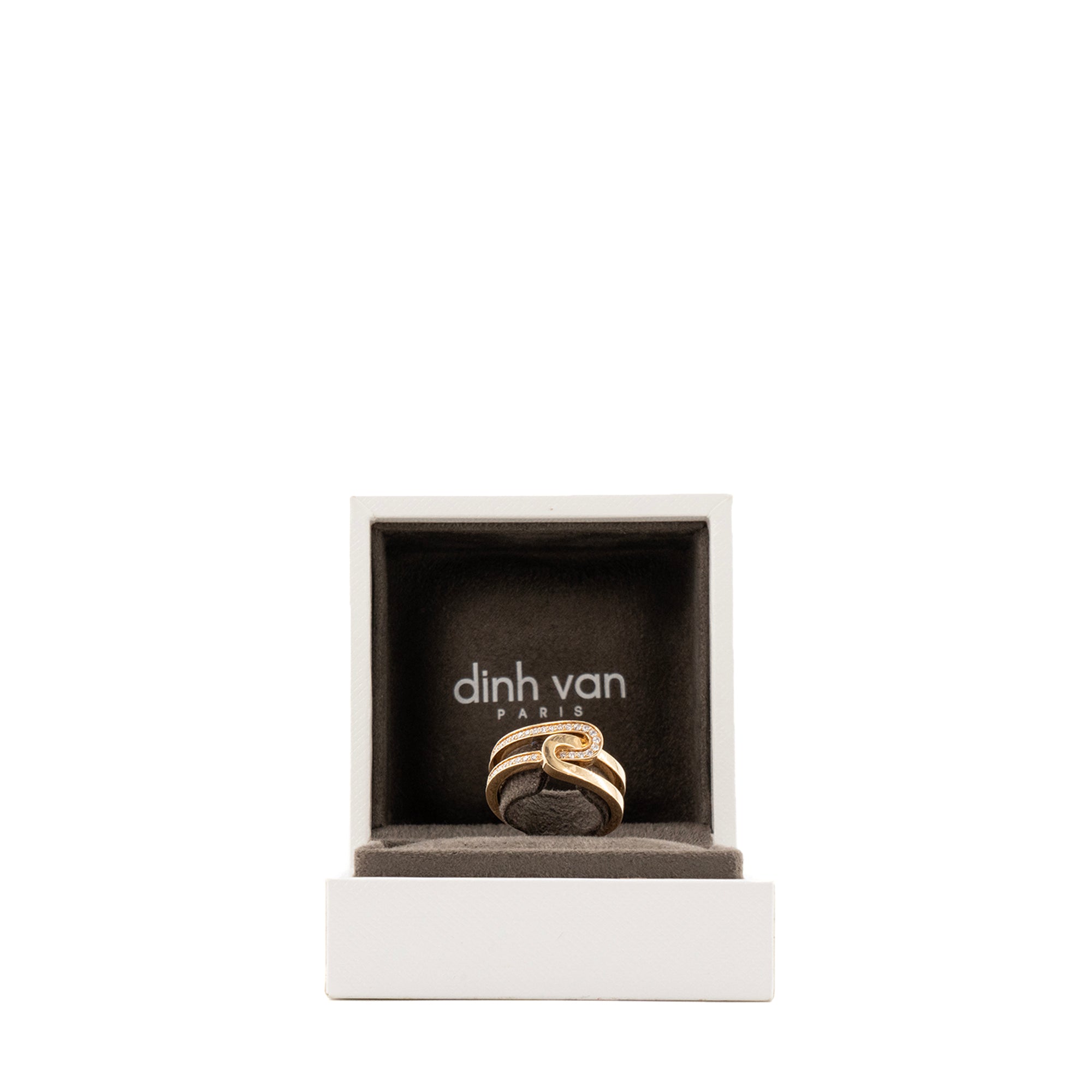 DINH VAN - Bague Maillon Star PM Dinh Van en or jaune et diamants (T54)