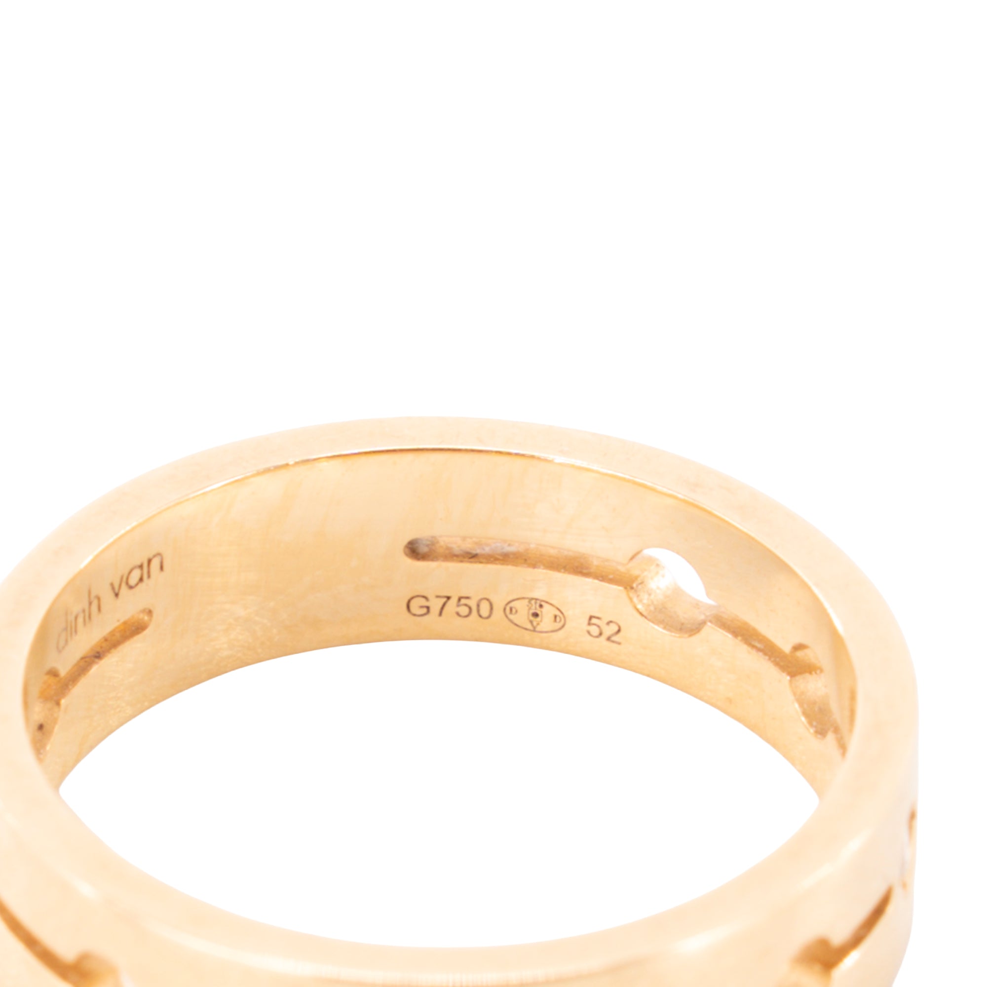 DINH VAN - Bague Pulse Dinh Van en or jaune et diamants (T52)