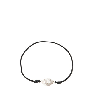 DINH VAN - Bracelet Menottes R12 Dinh Van en argent et cordon noir