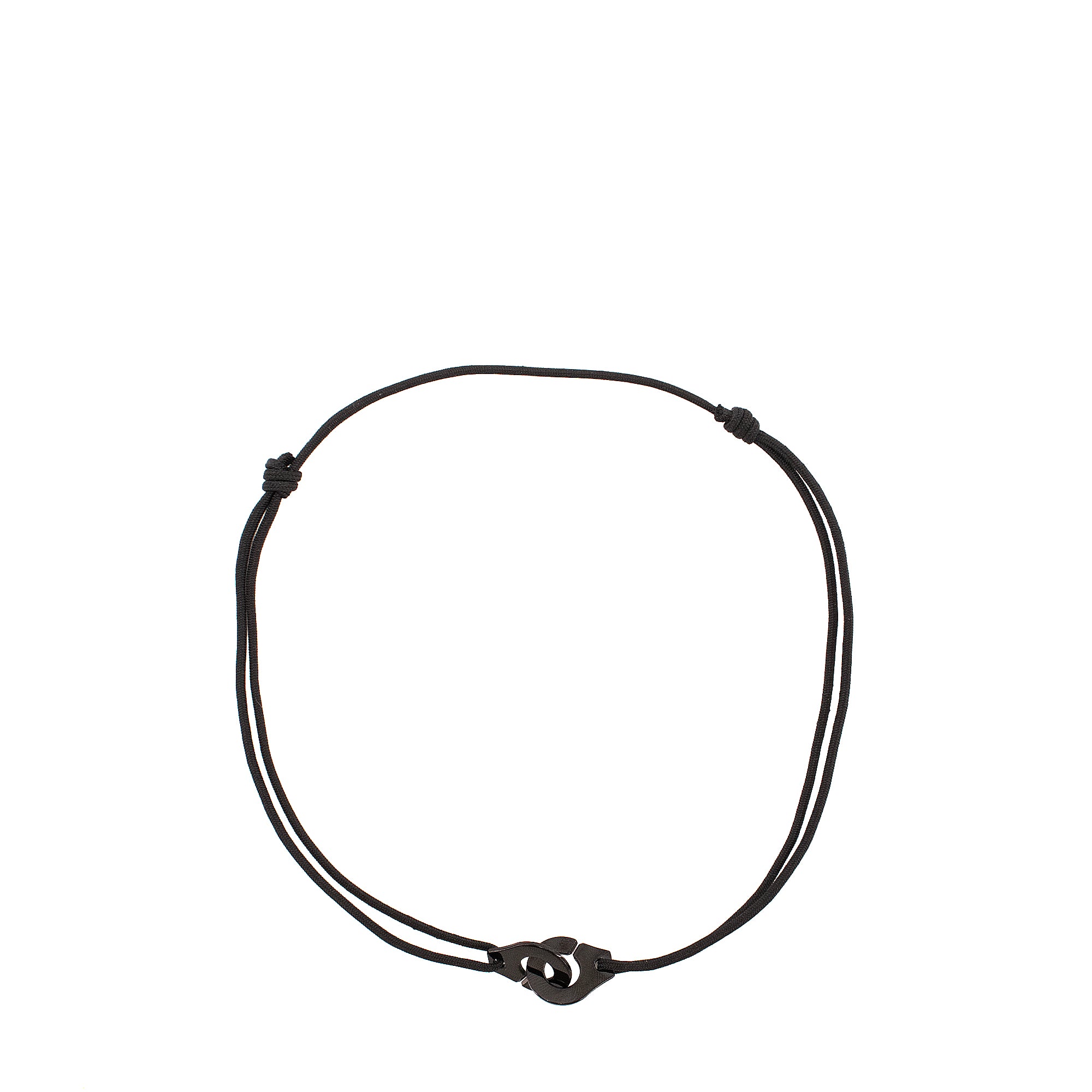DINH VAN - Collier Menottes Dinh Van sur cordon full black