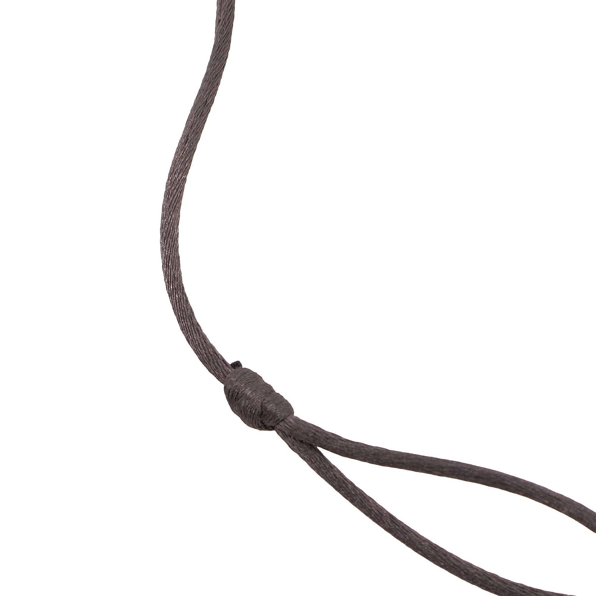 DINH VAN - Dinh Van Handcuffs Necklace on iridescent grey cord