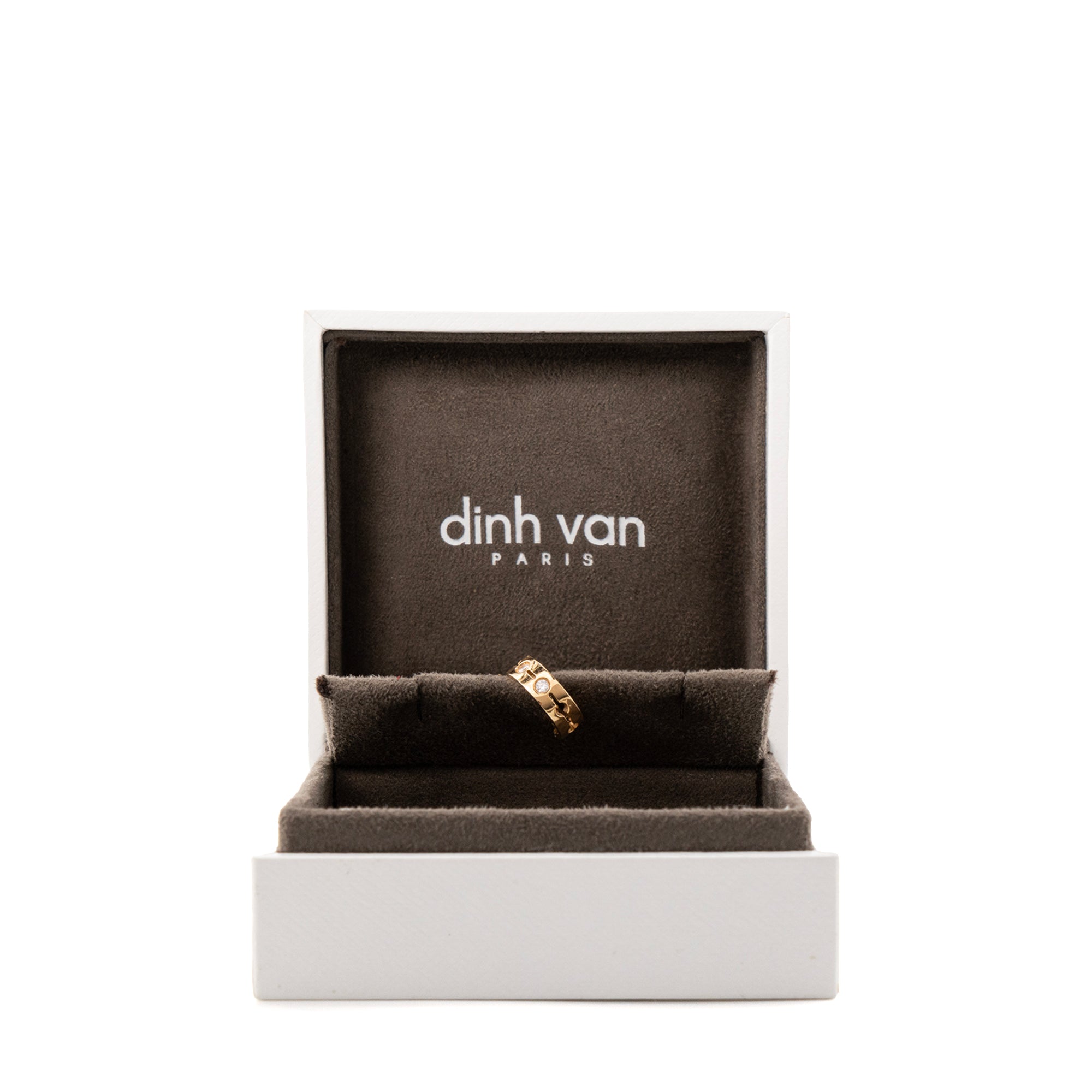 DINH VAN - Mono-boucle créole Pulse Dinh Van en or jaune et diamants