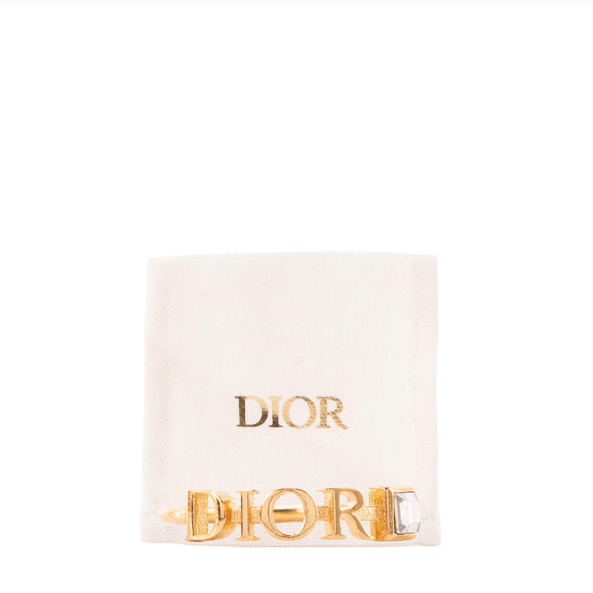 DIOR - Bague Dior en métal doré (T52)
