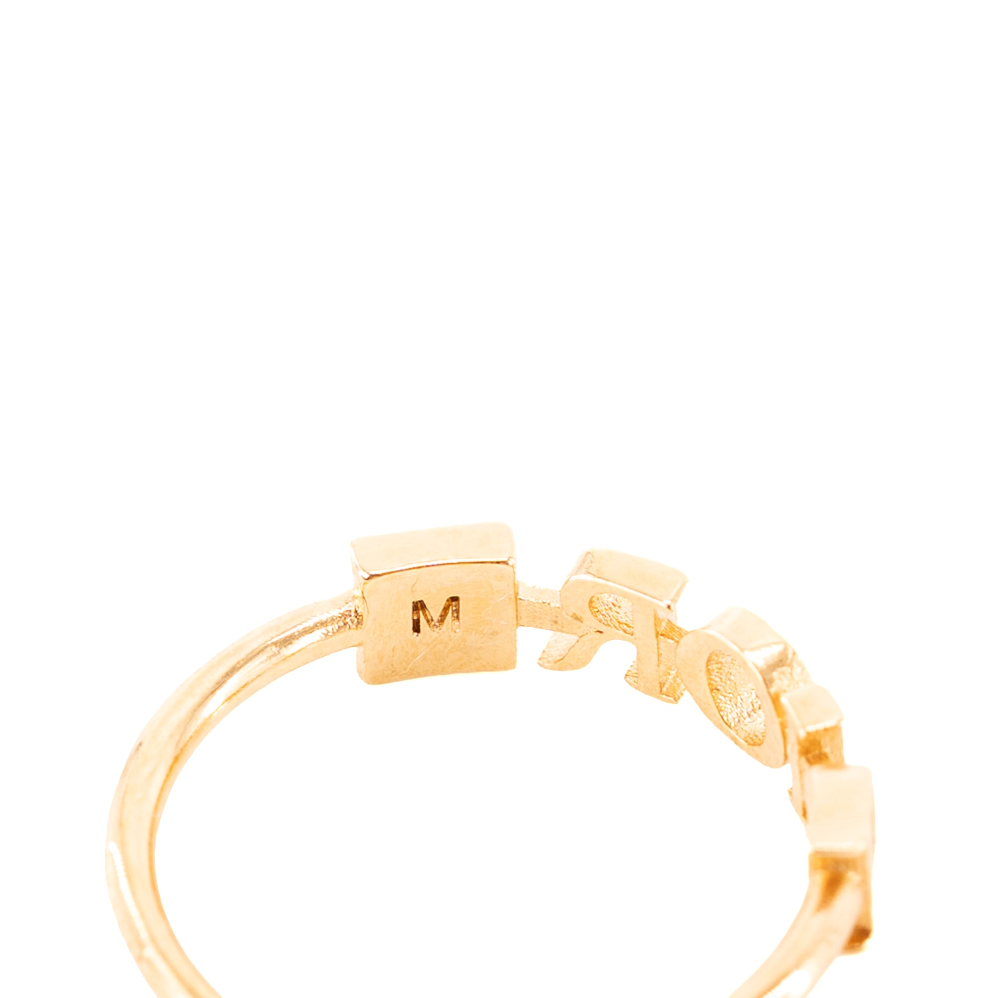 DIOR - Bague Dior en métal doré (T52)