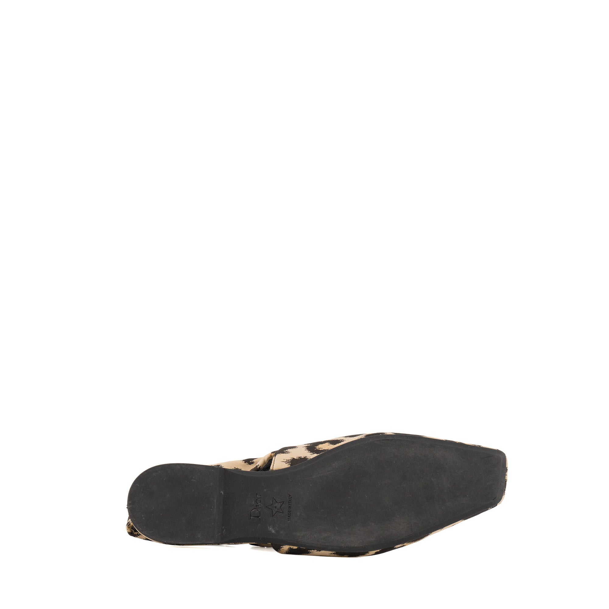 DIOR - Ballerines Mizza Dior en toile léopard (T37)