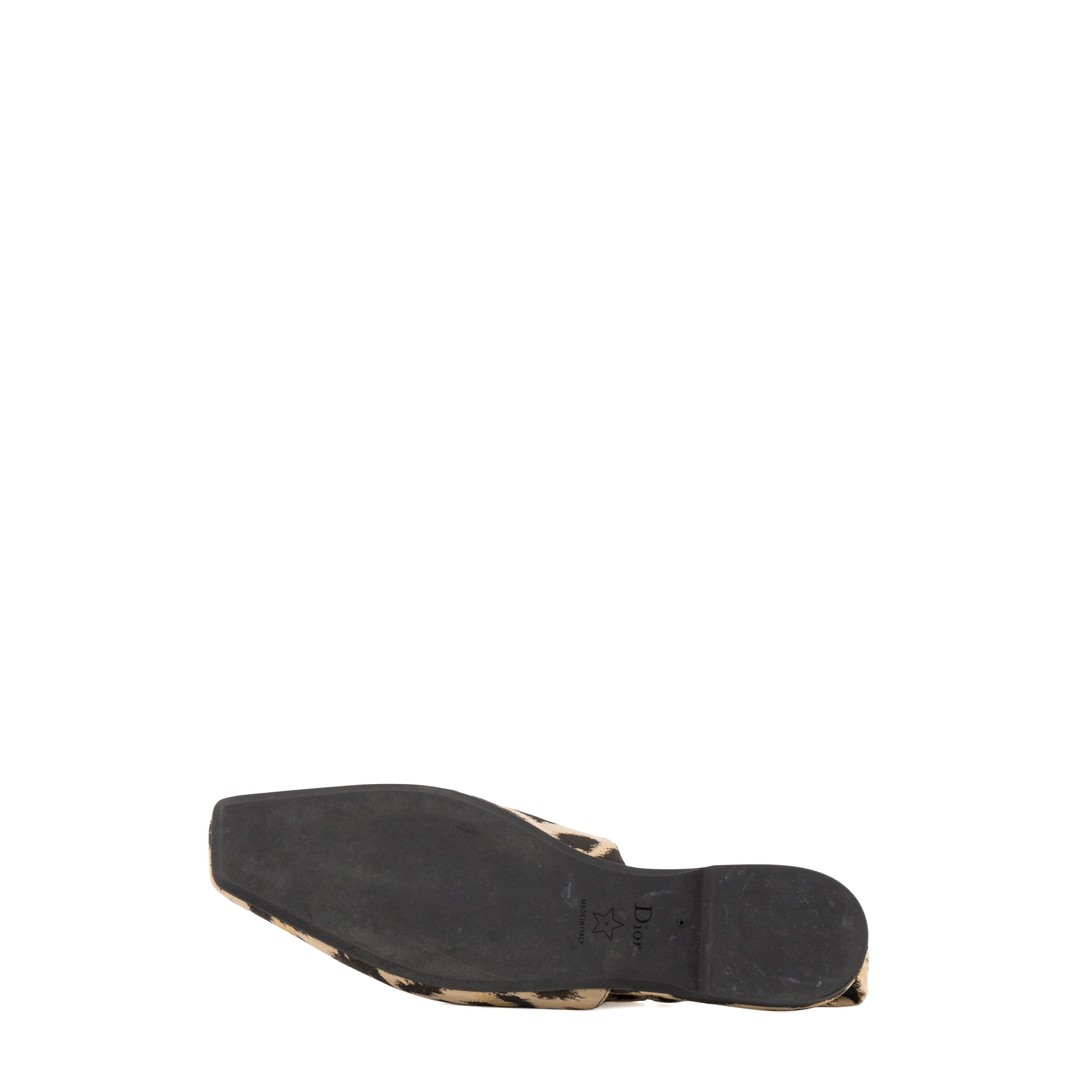 DIOR - Ballerines Mizza Dior en toile léopard (T37)