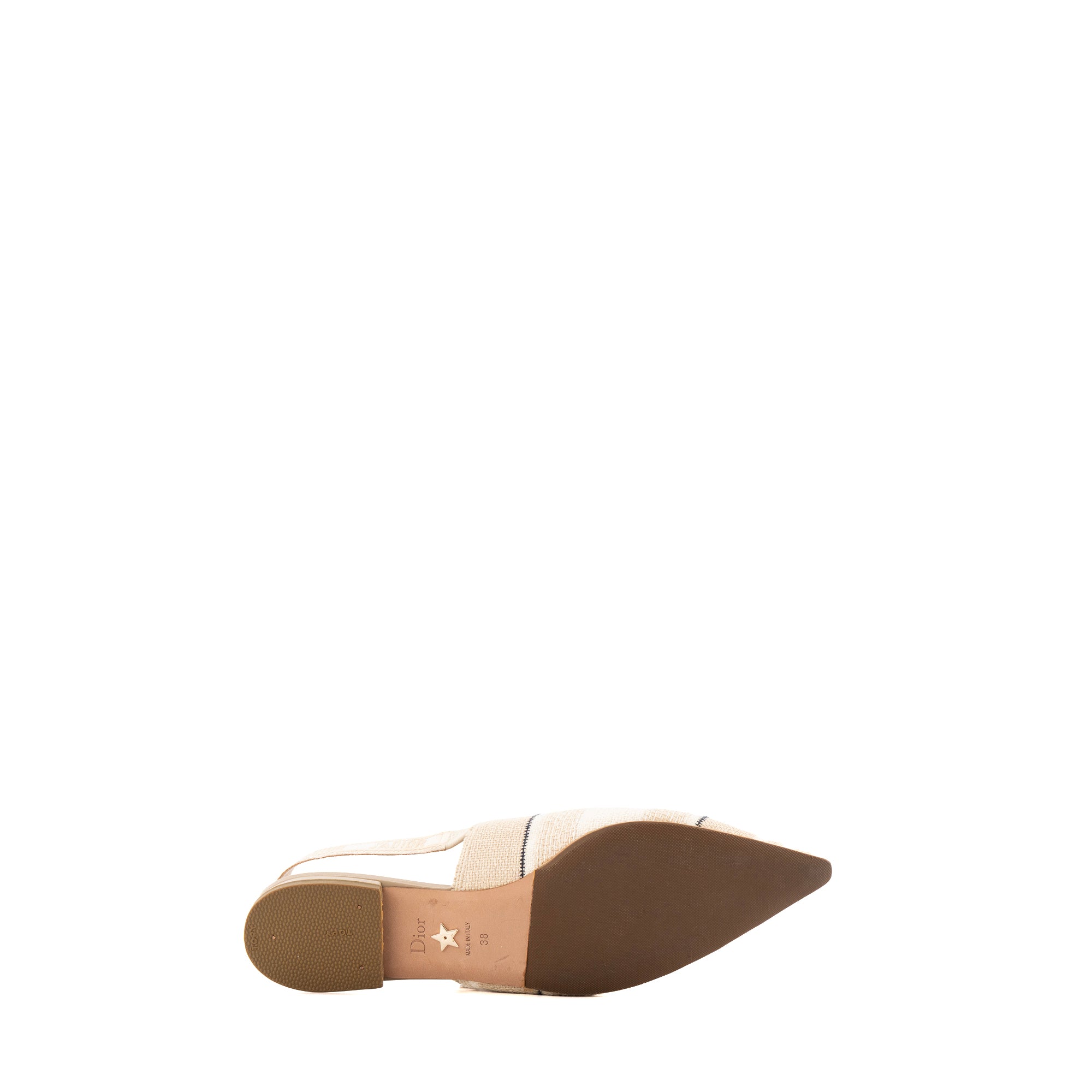 DIOR - Ballerines Slingback J'Adior Dior en toile beige (T38)