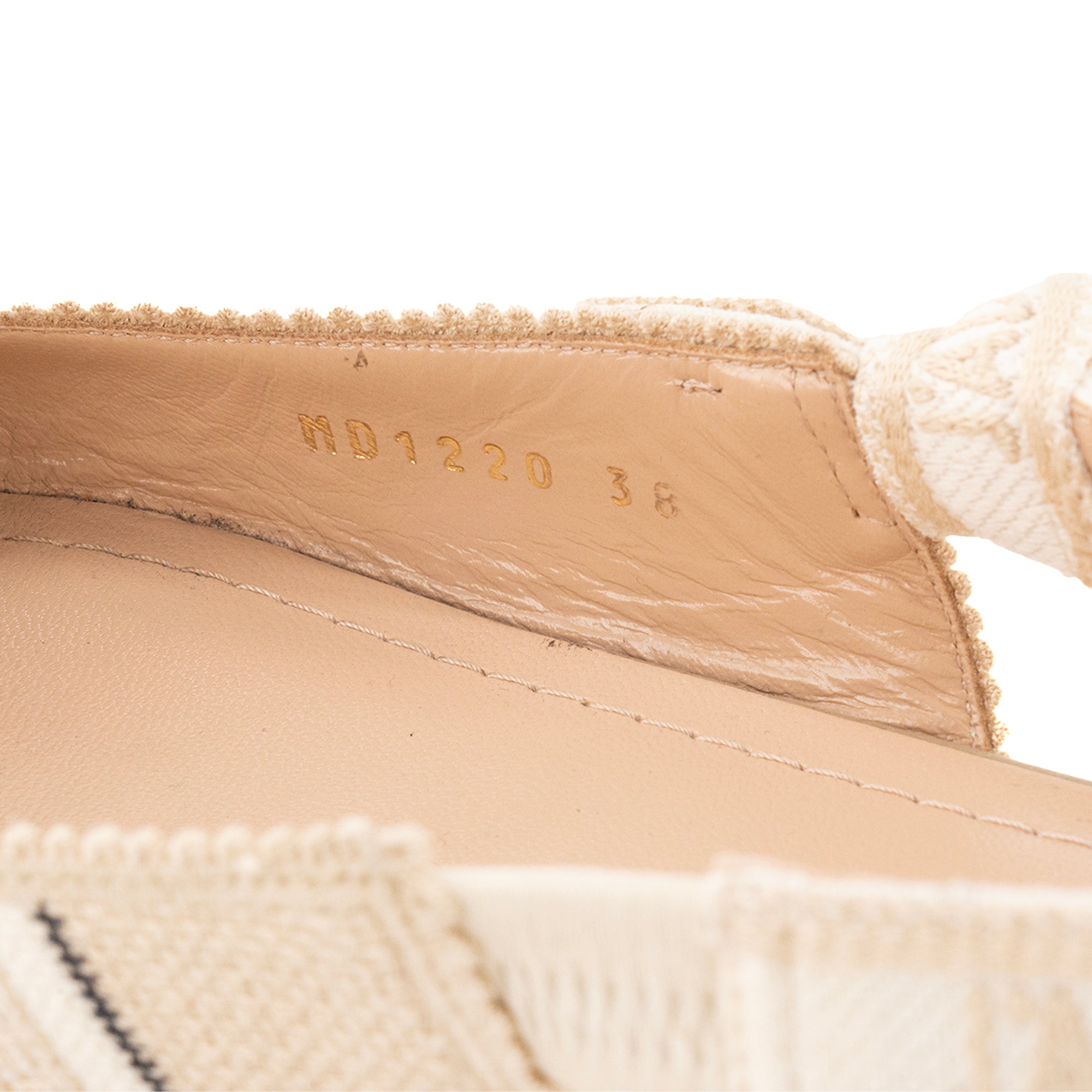 DIOR - Ballerines Slingback J'Adior Dior en toile beige (T38)