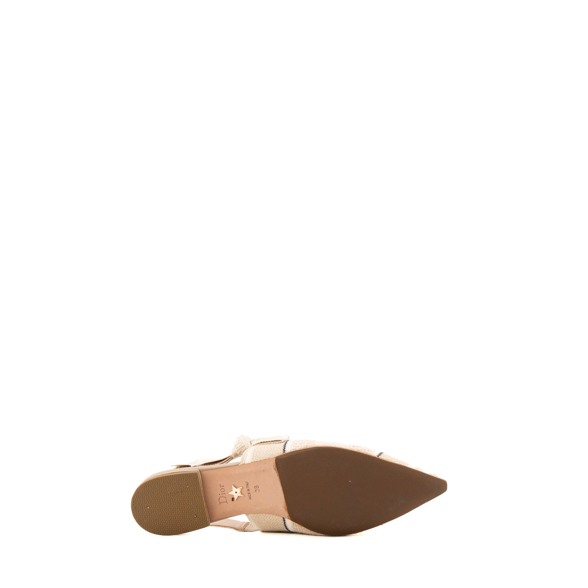 DIOR - Ballerines Slingback J'Adior Dior en toile beige (T38)