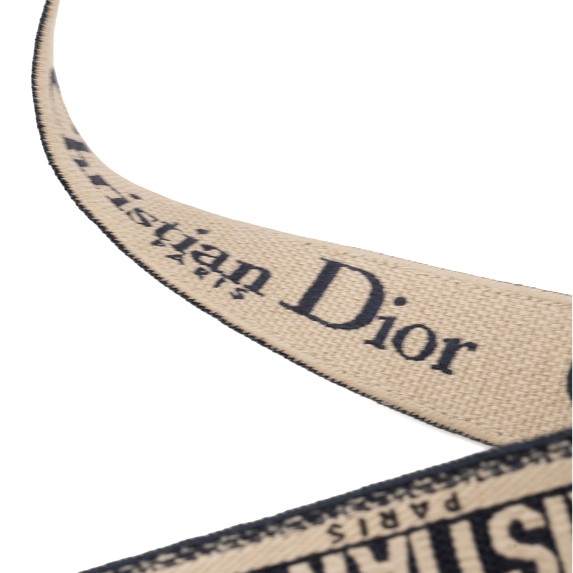 DIOR - Bandoulière ajustable Dior en toile bleu marine et beige