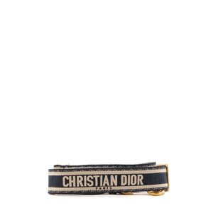 DIOR - Bandoulière ajustable Dior en toile bleu marine et beige