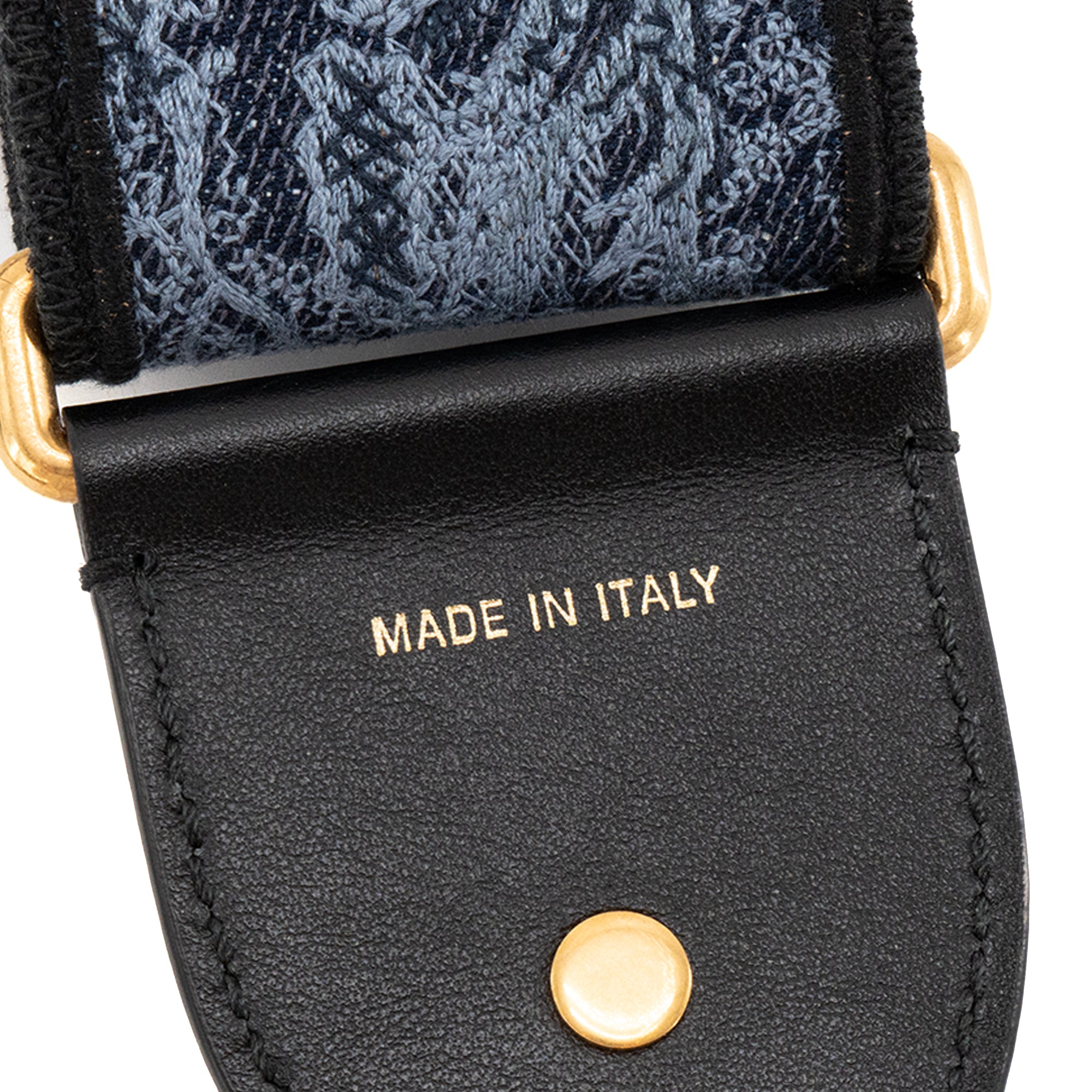 DIOR - Bandoulière ajustable Dior en toile de jouy bleu marine