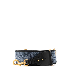 DIOR - Bandoulière ajustable Dior en toile de jouy bleu marine