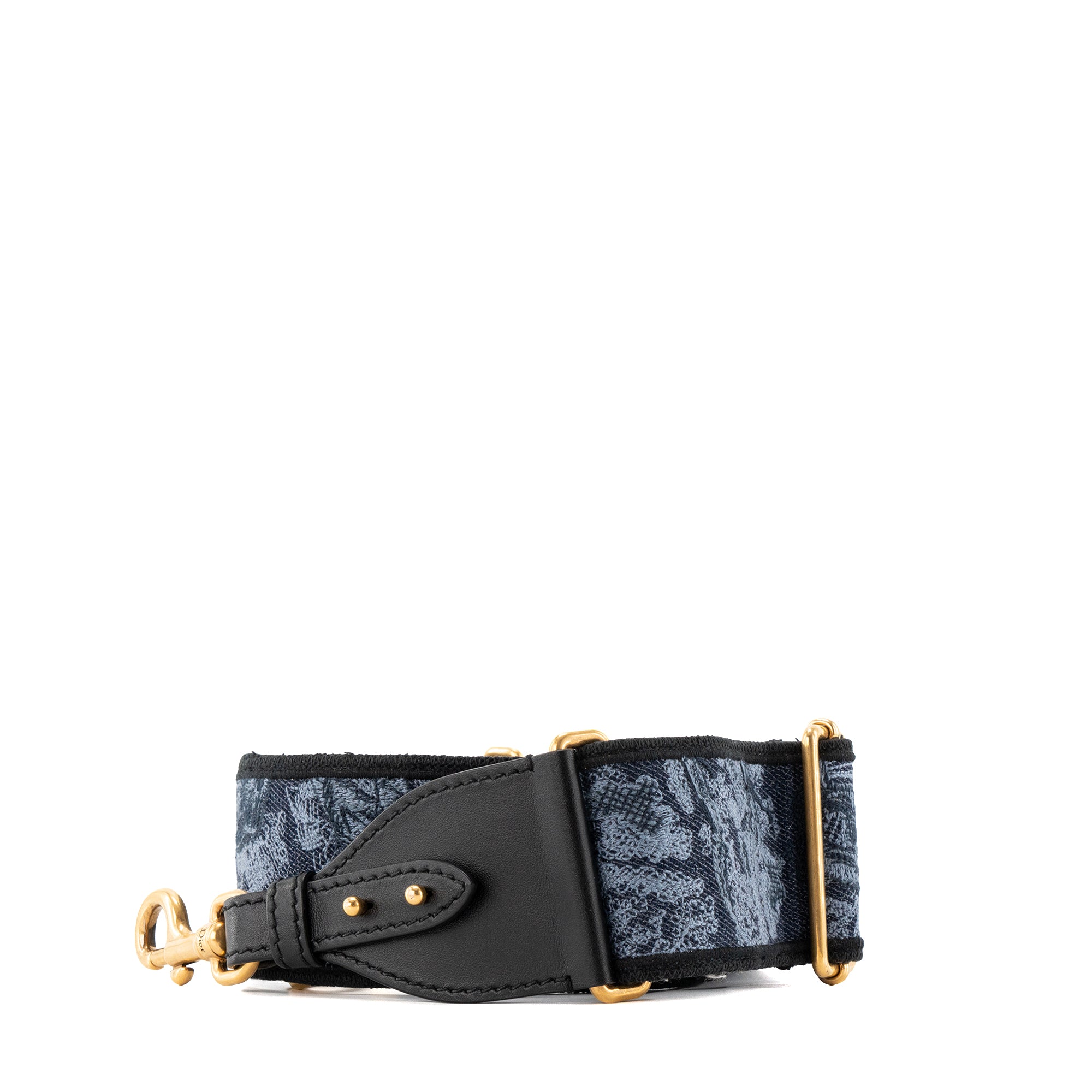 DIOR - Bandoulière ajustable Dior en toile de jouy bleu marine