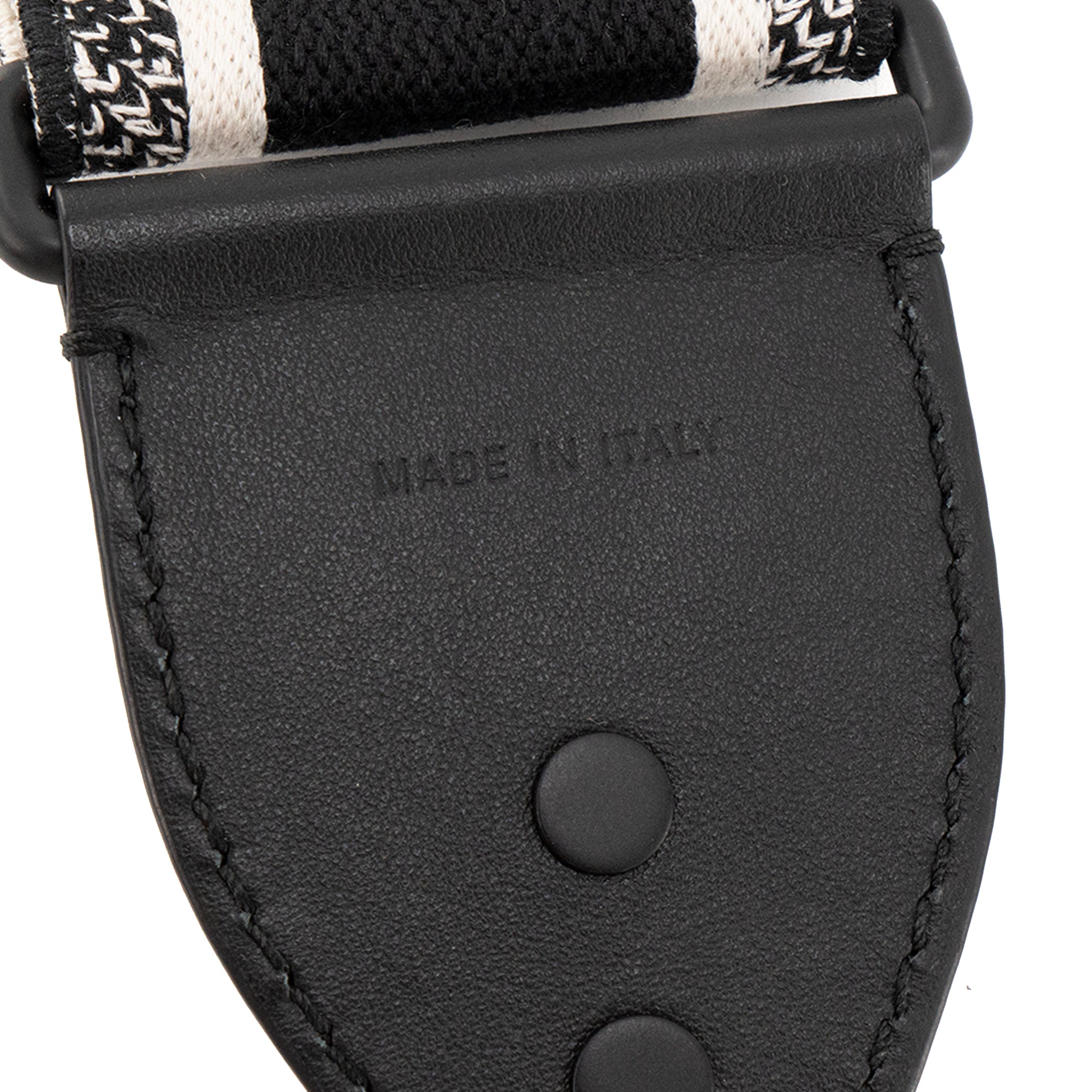 DIOR - Bandoulière Dior en toile noire et blanche