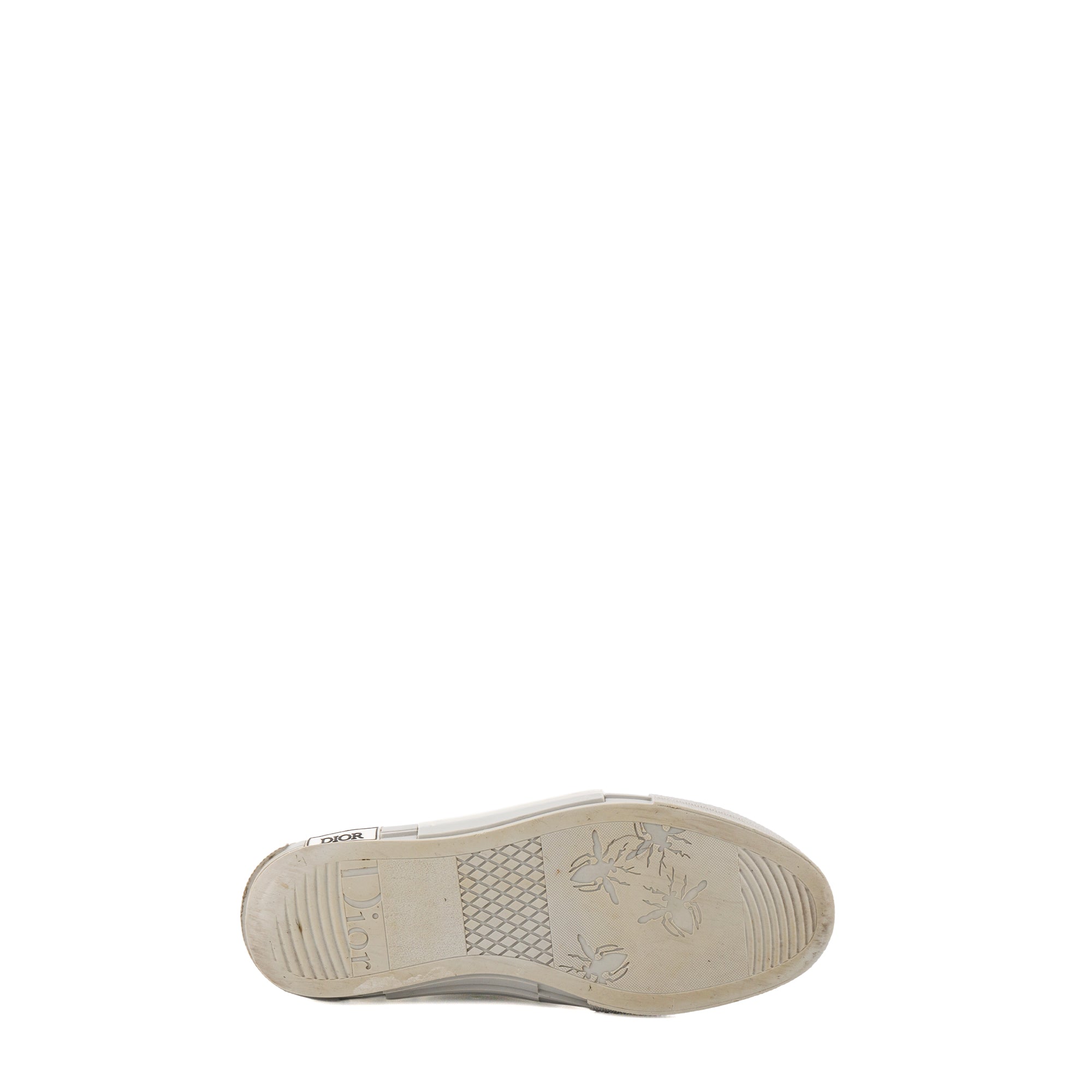 DIOR - Baskets B23 Dior en toile oblique blanche et grise (T40)