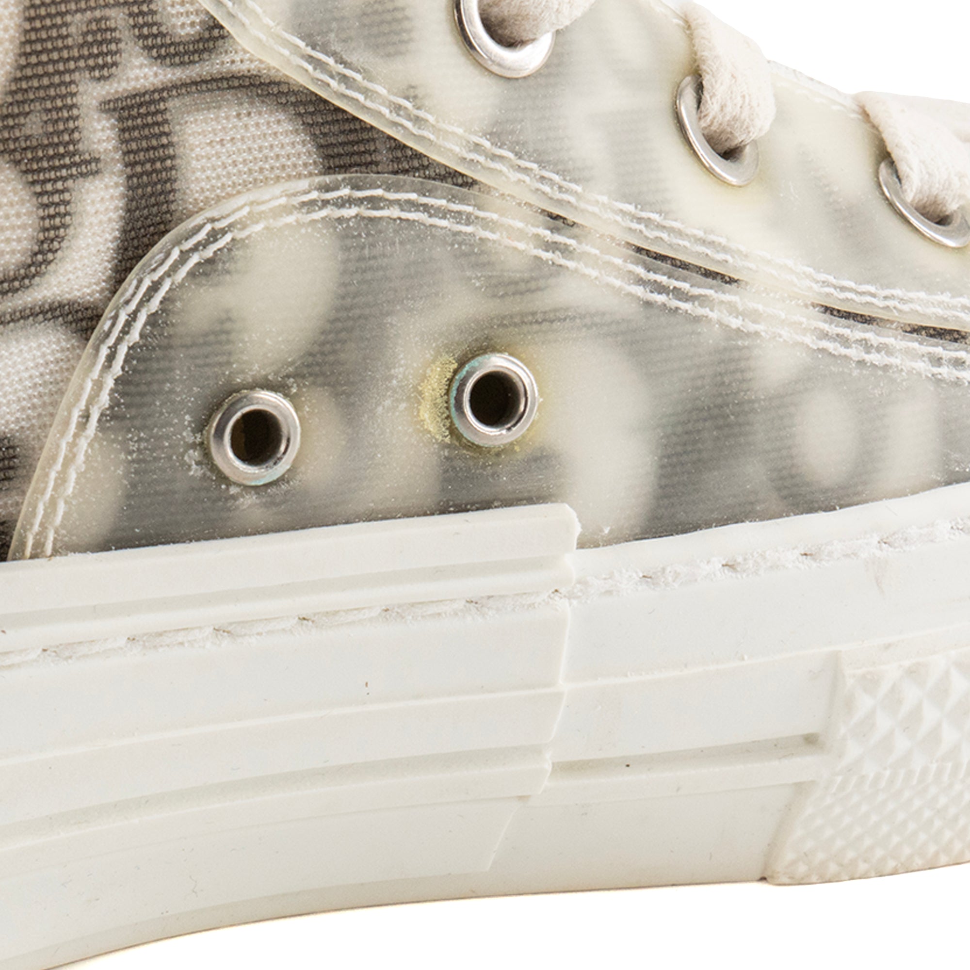 DIOR - Baskets B23 Dior en toile oblique blanche et noire (T39)