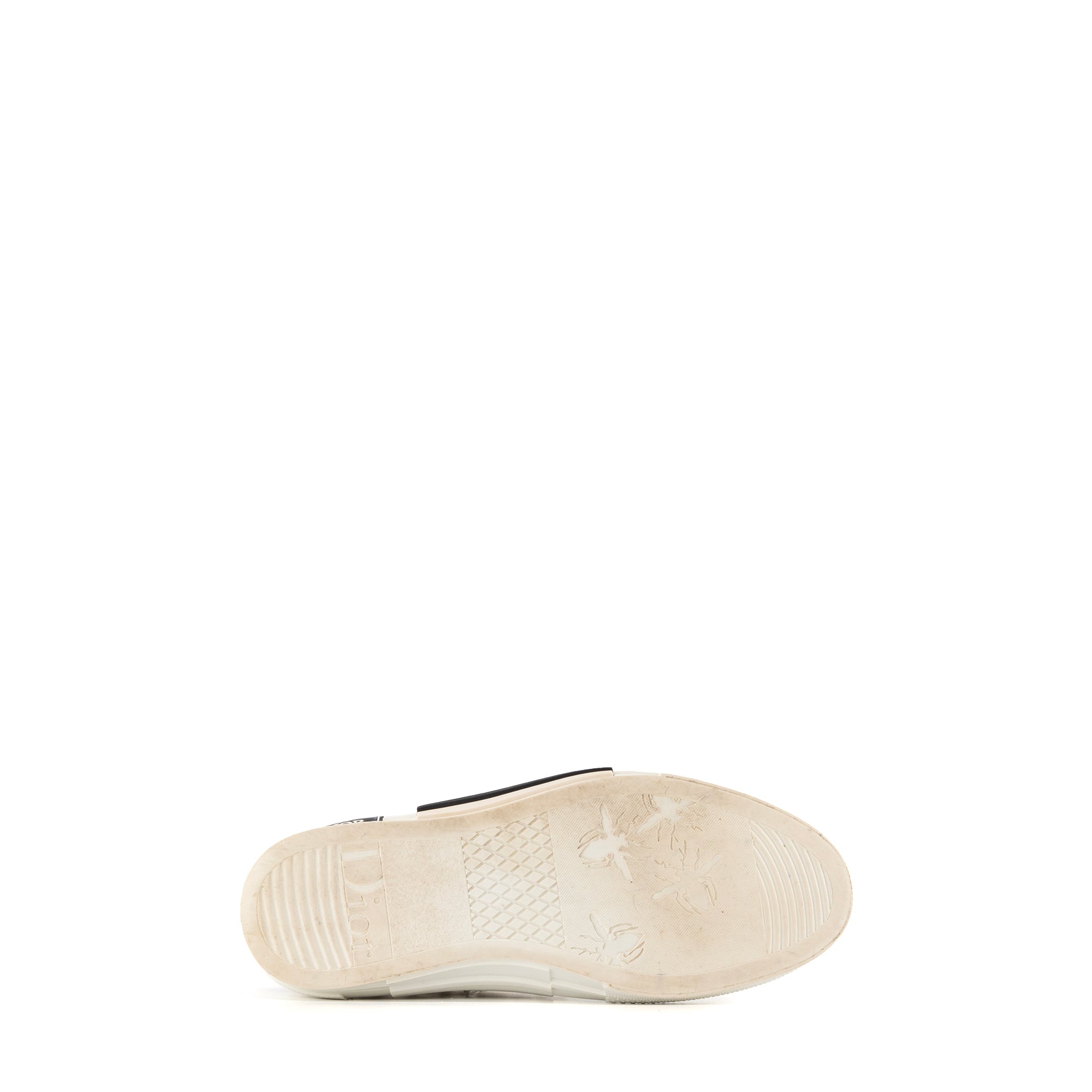 DIOR - Baskets B23 Dior en toile oblique blanche et noire (T39)
