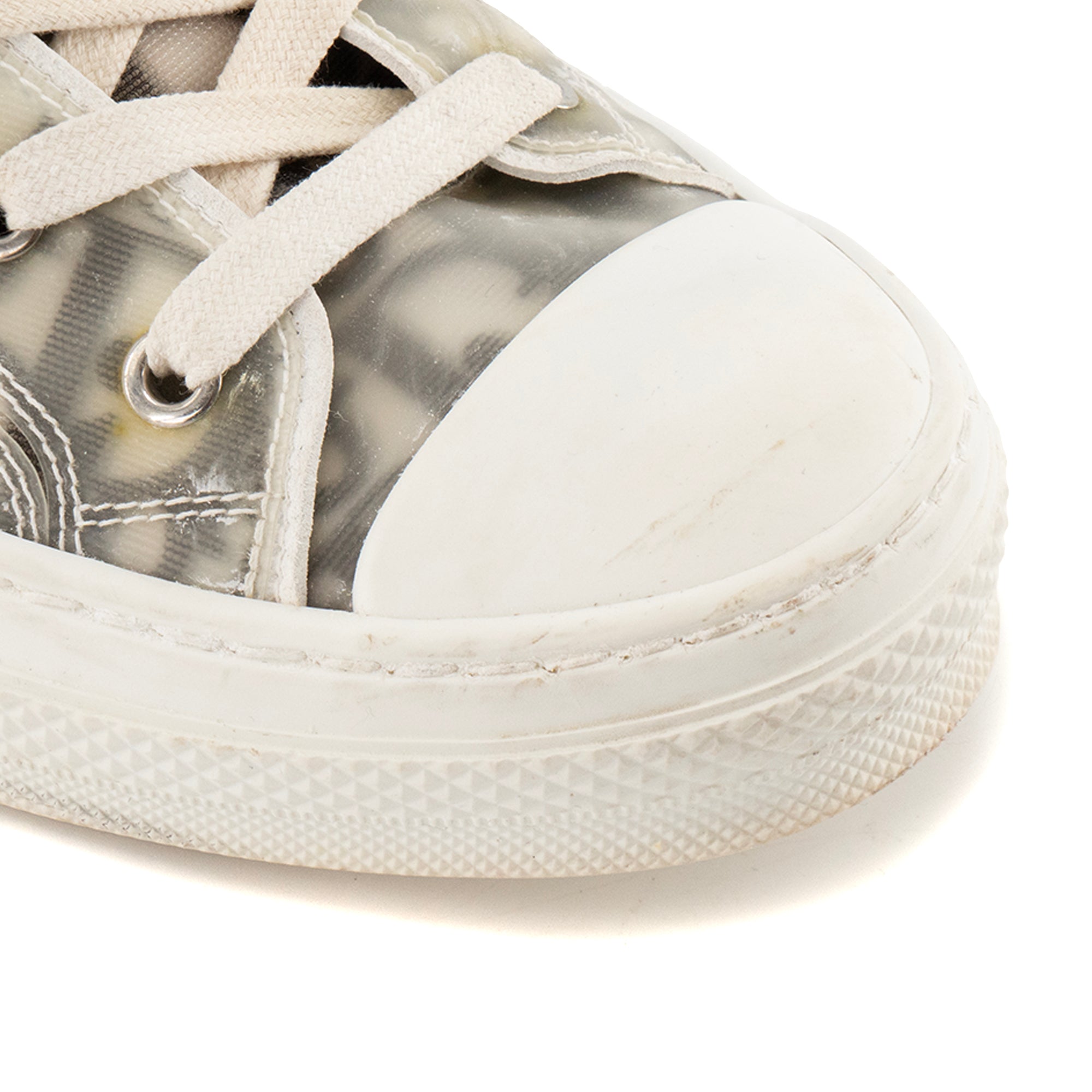 DIOR - Baskets B23 Dior en toile oblique blanche et noire (T39)