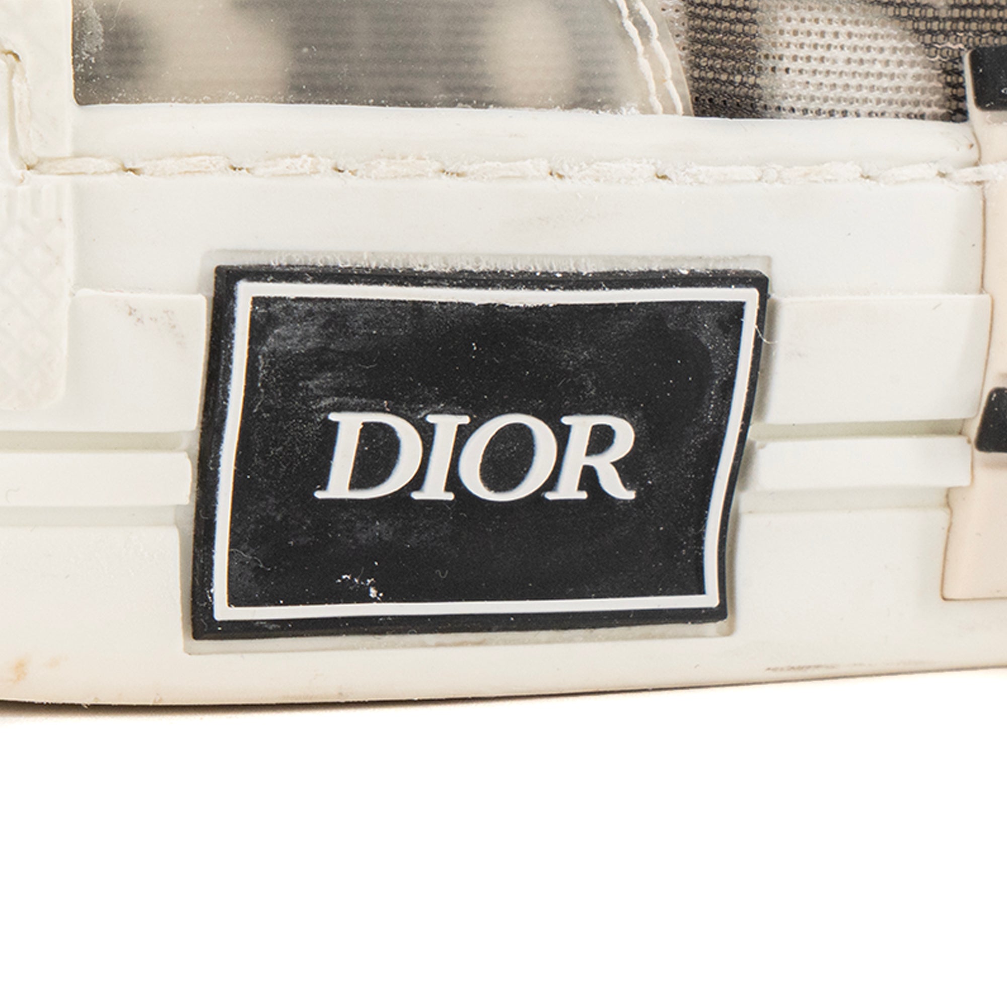 DIOR - Baskets B23 Dior en toile oblique blanche et noire (T39)